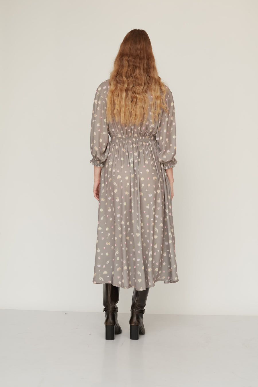 AURORA PRINTED DRESS GREY