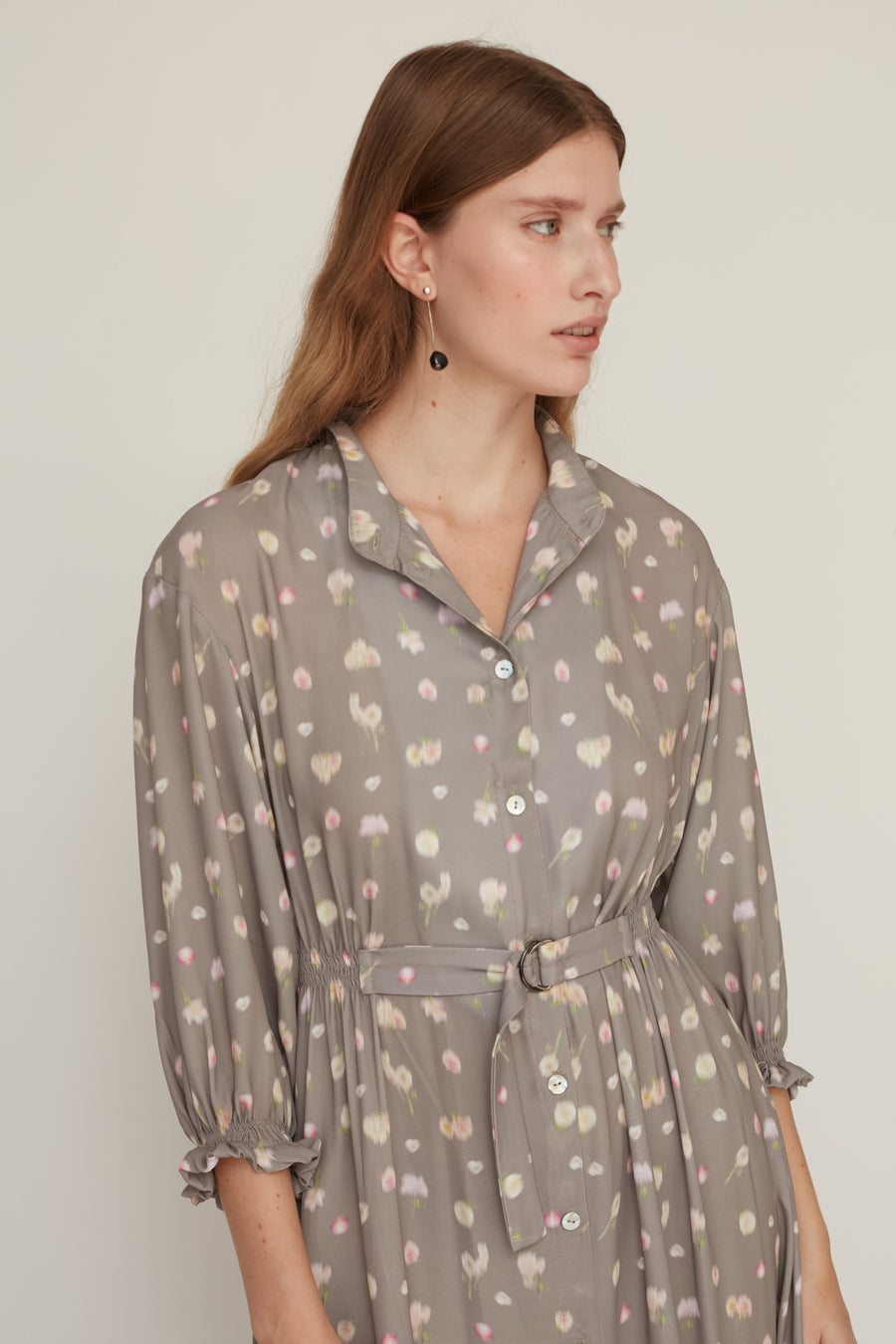 AURORA PRINTED DRESS GREY