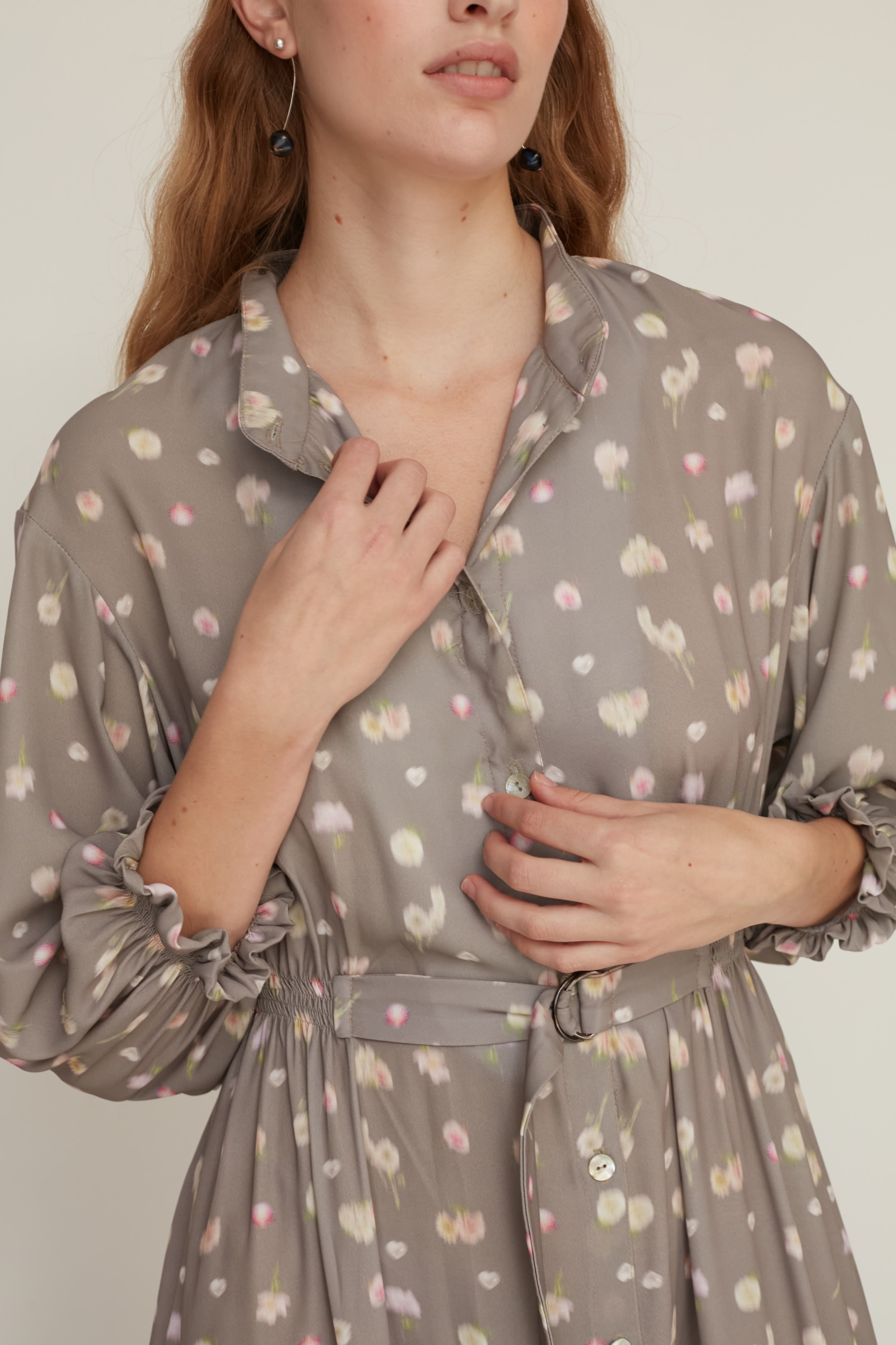 AURORA PRINTED DRESS GREY