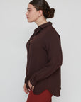 GOODIE BLOUSE DARK BROWN