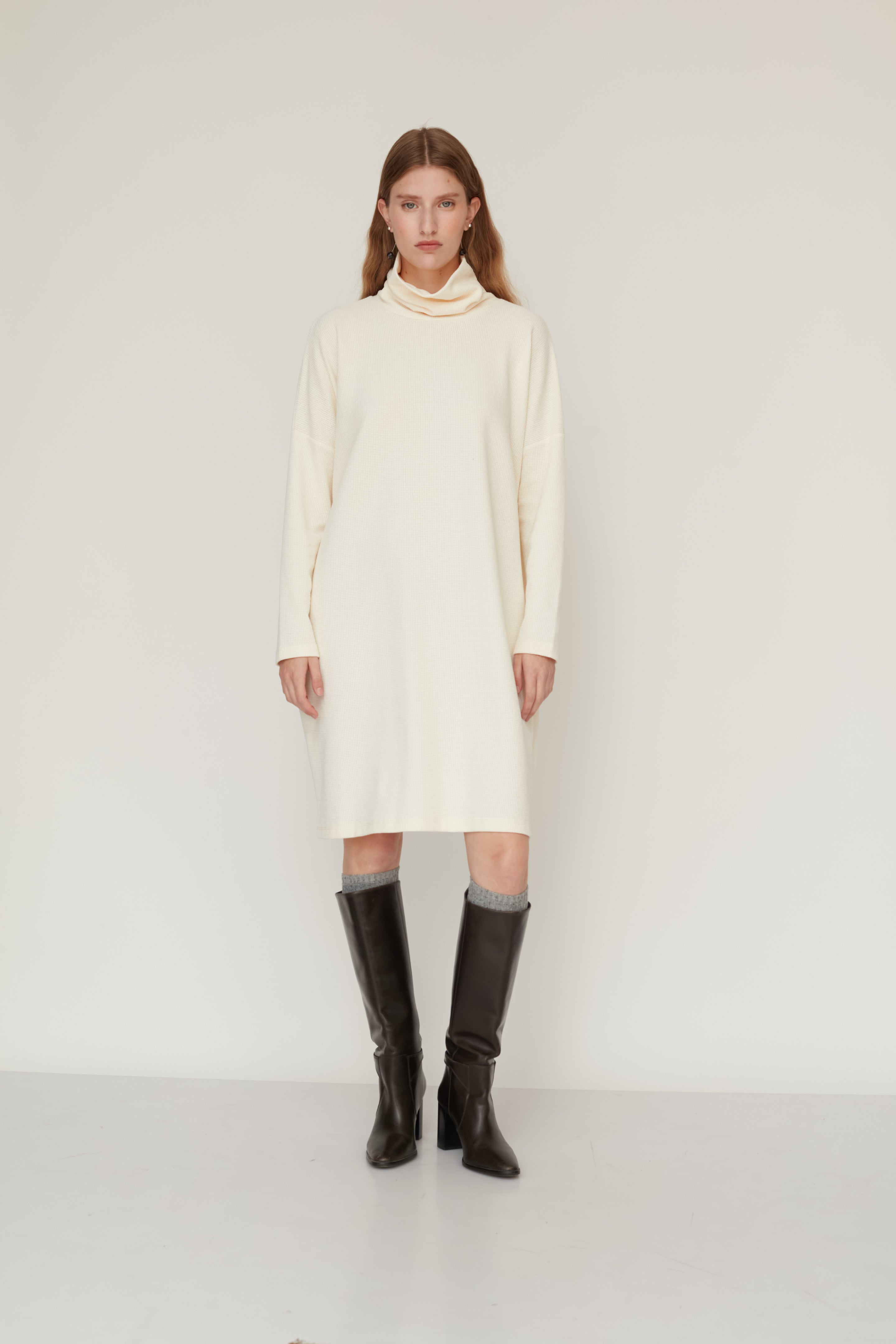 LOOSE SQ DRESS CREAM