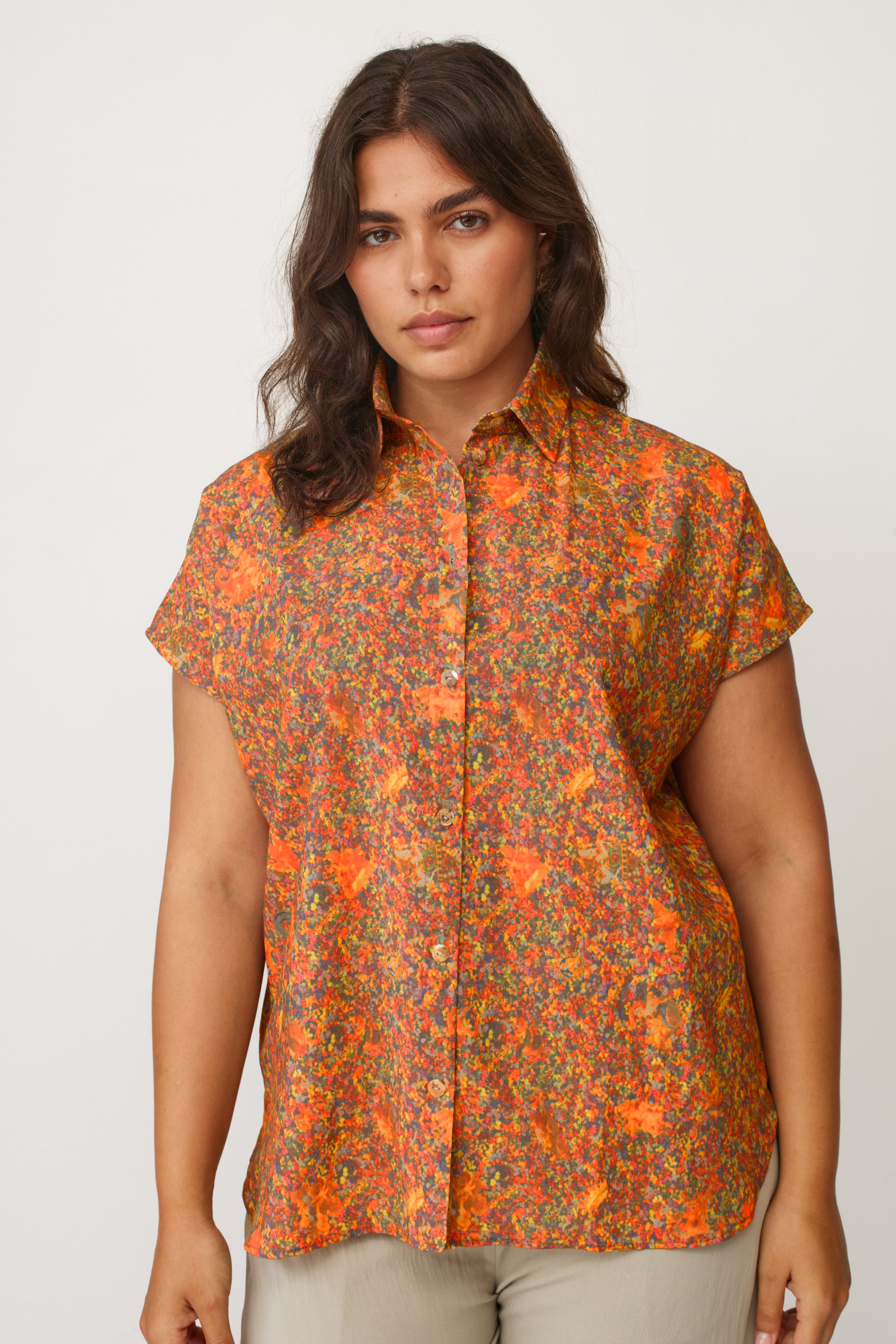 HOLI PTINTED SHIRT RED- NETANELLA DREAM FAIR