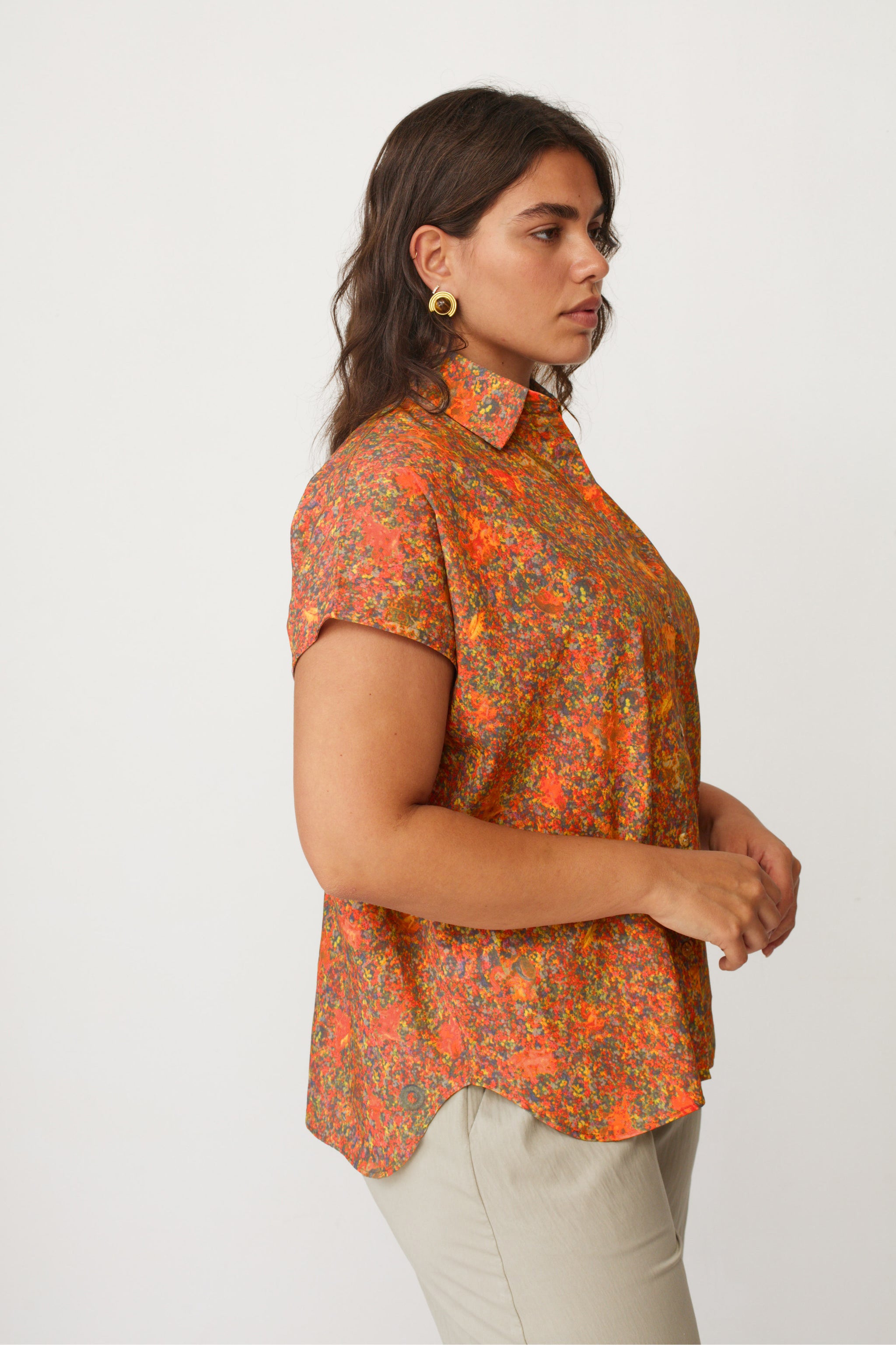 HOLI PTINTED SHIRT RED