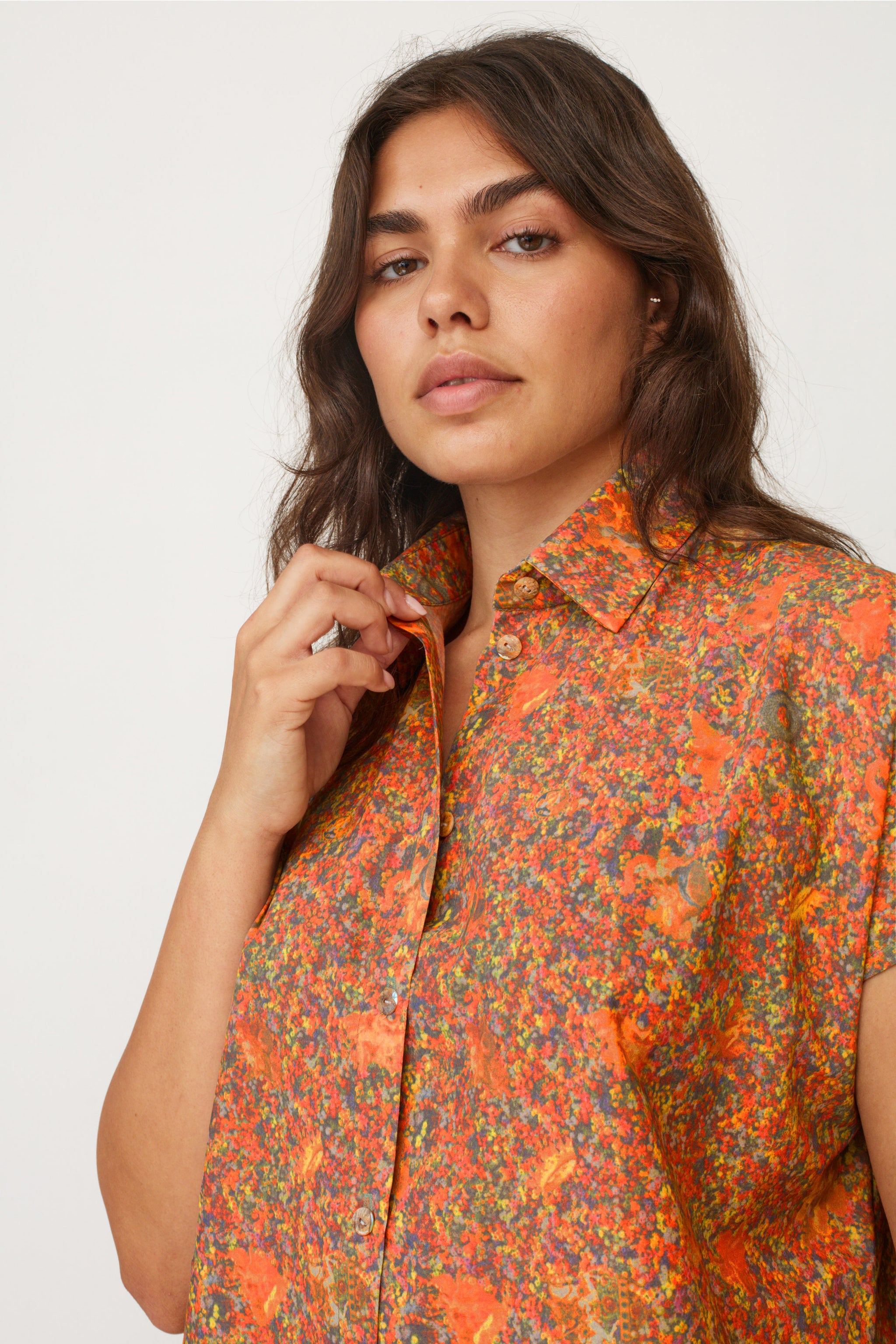 HOLI PTINTED SHIRT RED