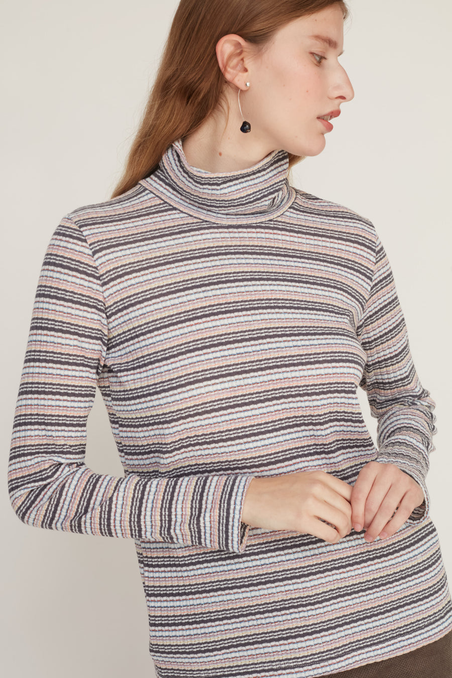 KING STRIPS TOP GREY