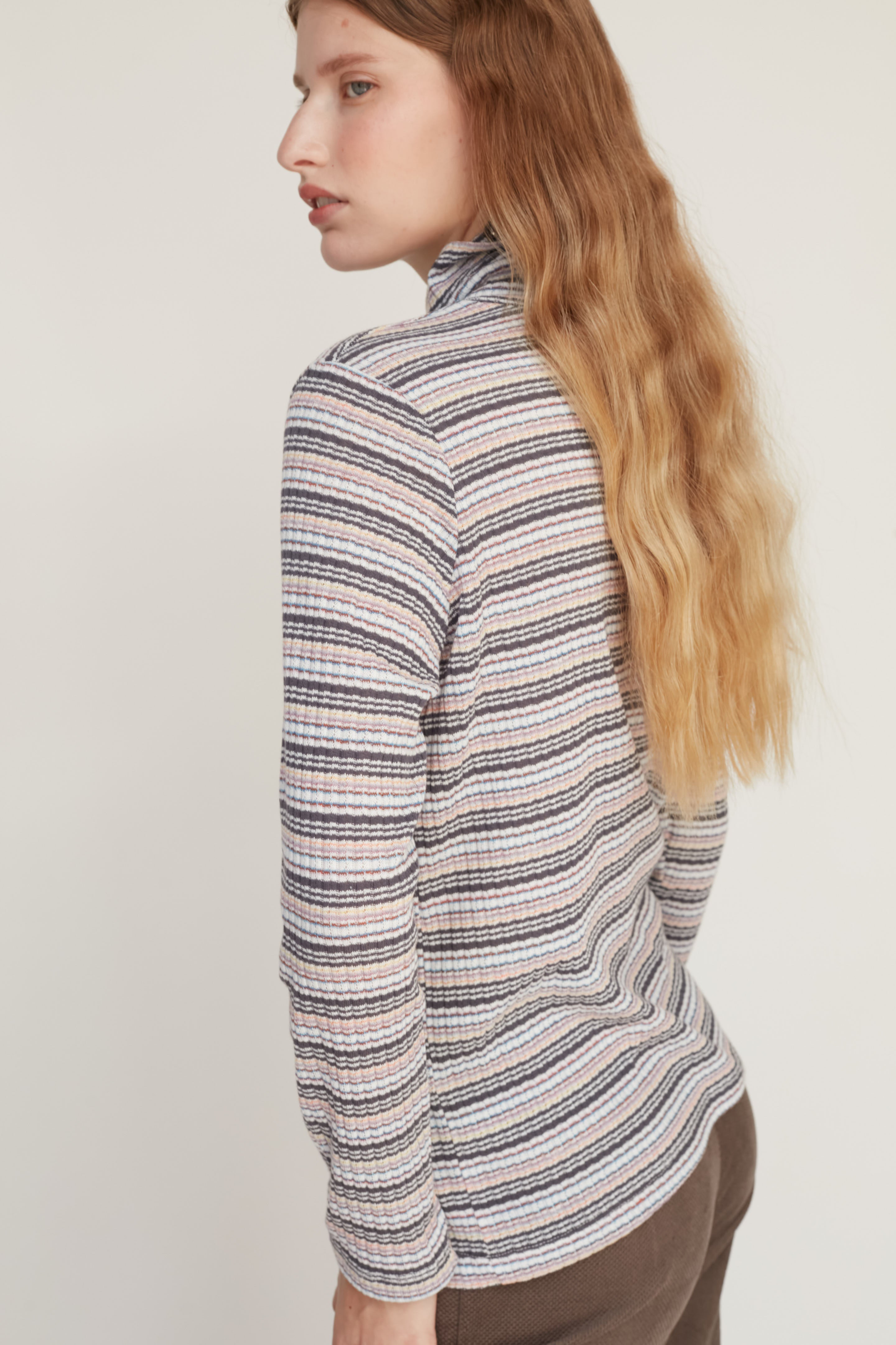 KING STRIPS TOP GREY