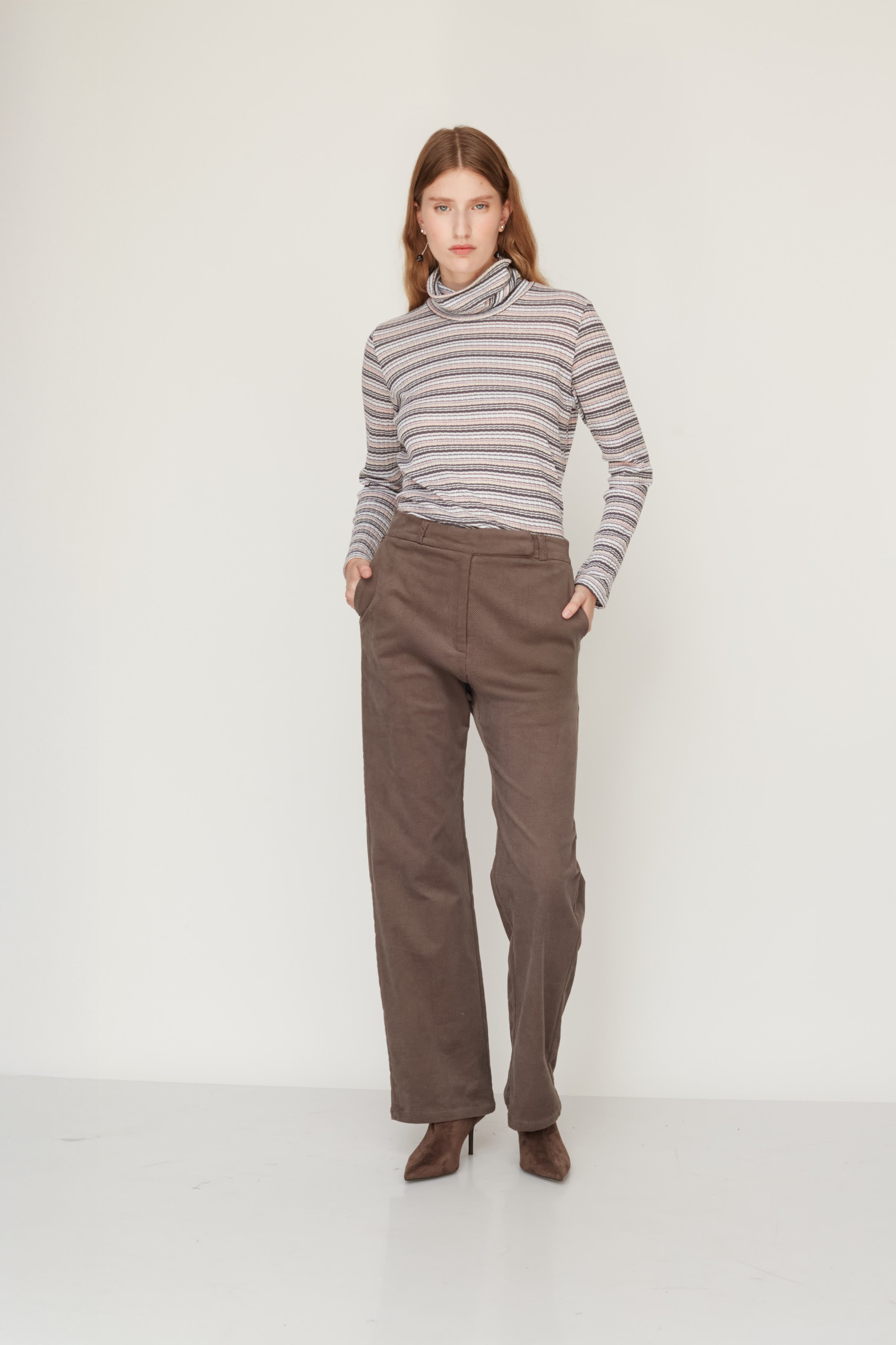 HOWL VELVET PANTS WARM GREY