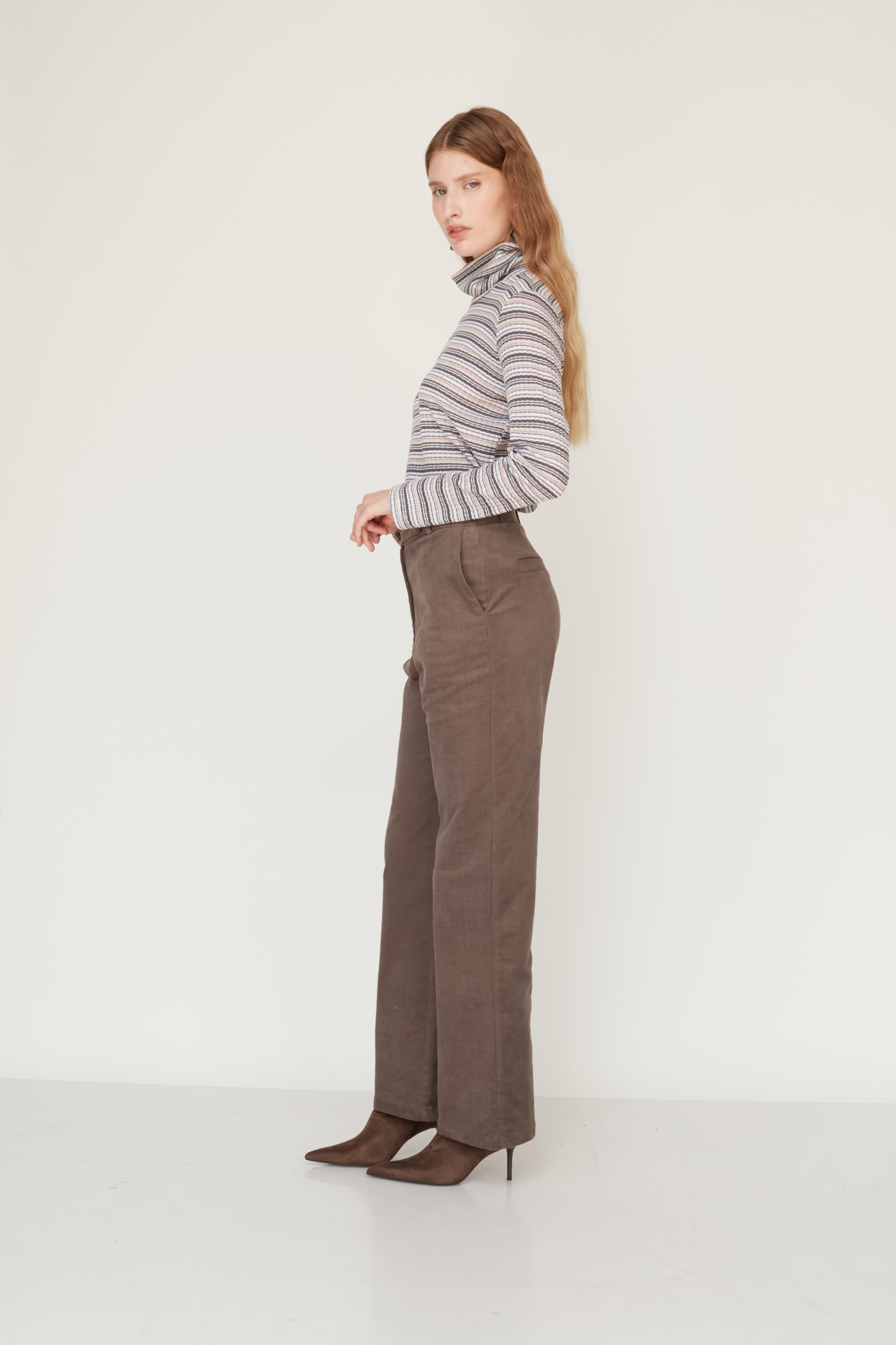 HOWL VELVET PANTS WARM GREY