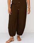ADAM WOVEN PANTS DARK BROWN