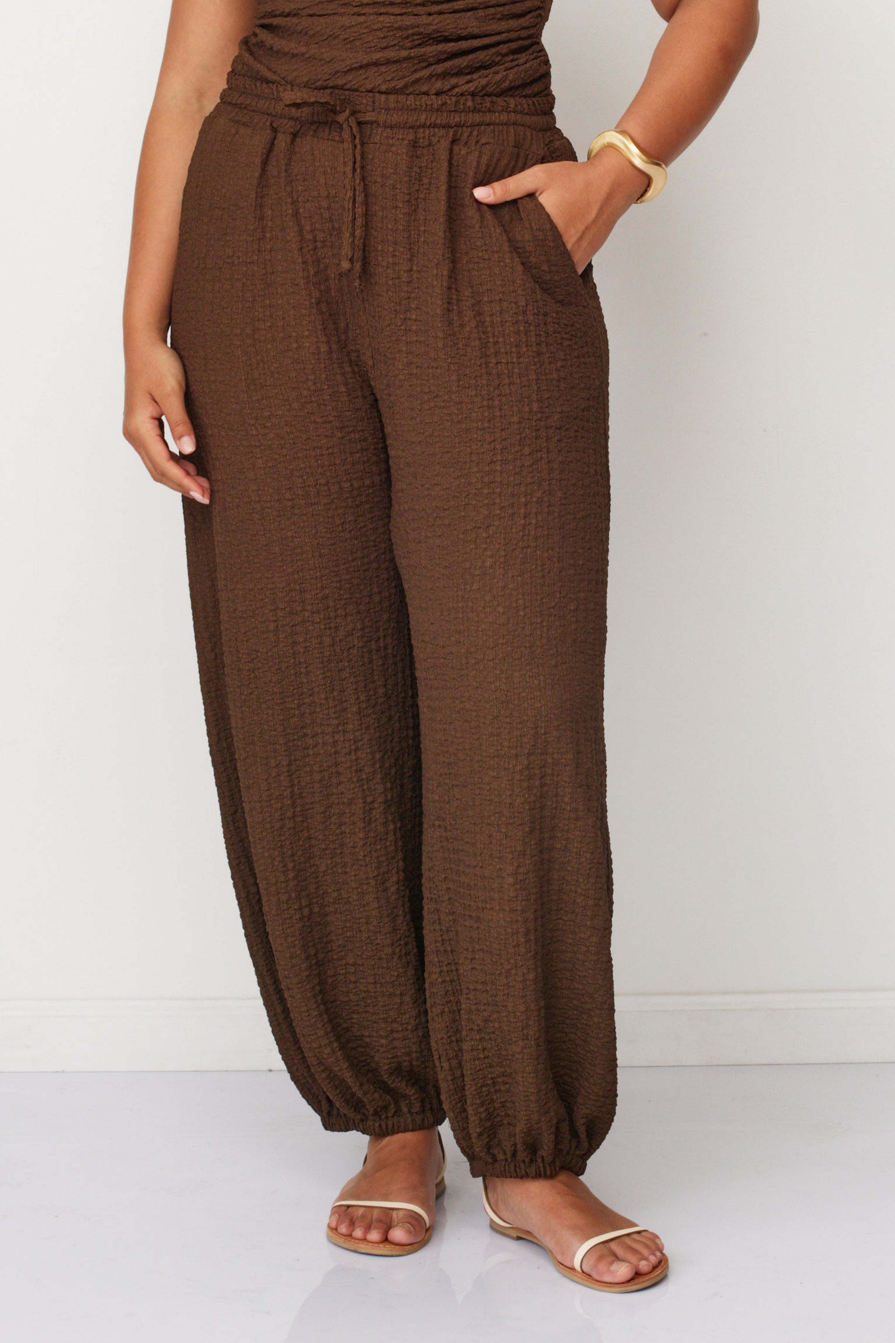 ADAM PANTS DARK BROWN