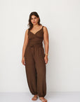 ADAM PANTS DARK BROWN