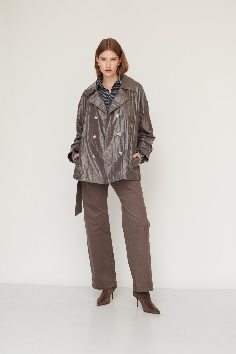 MACHINE TRENCH COAT GREY