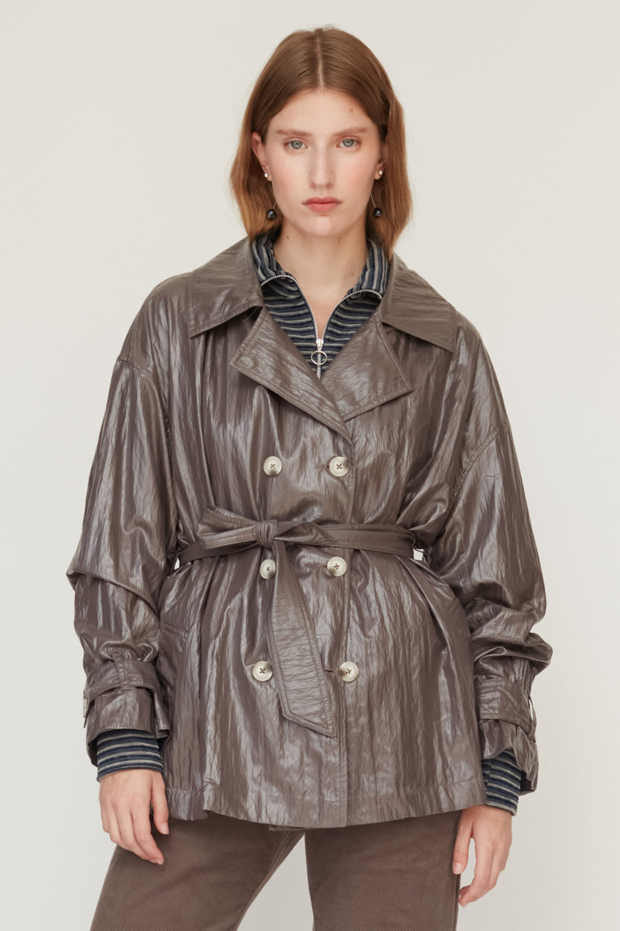 MACHINE TRENCH COAT GREY
