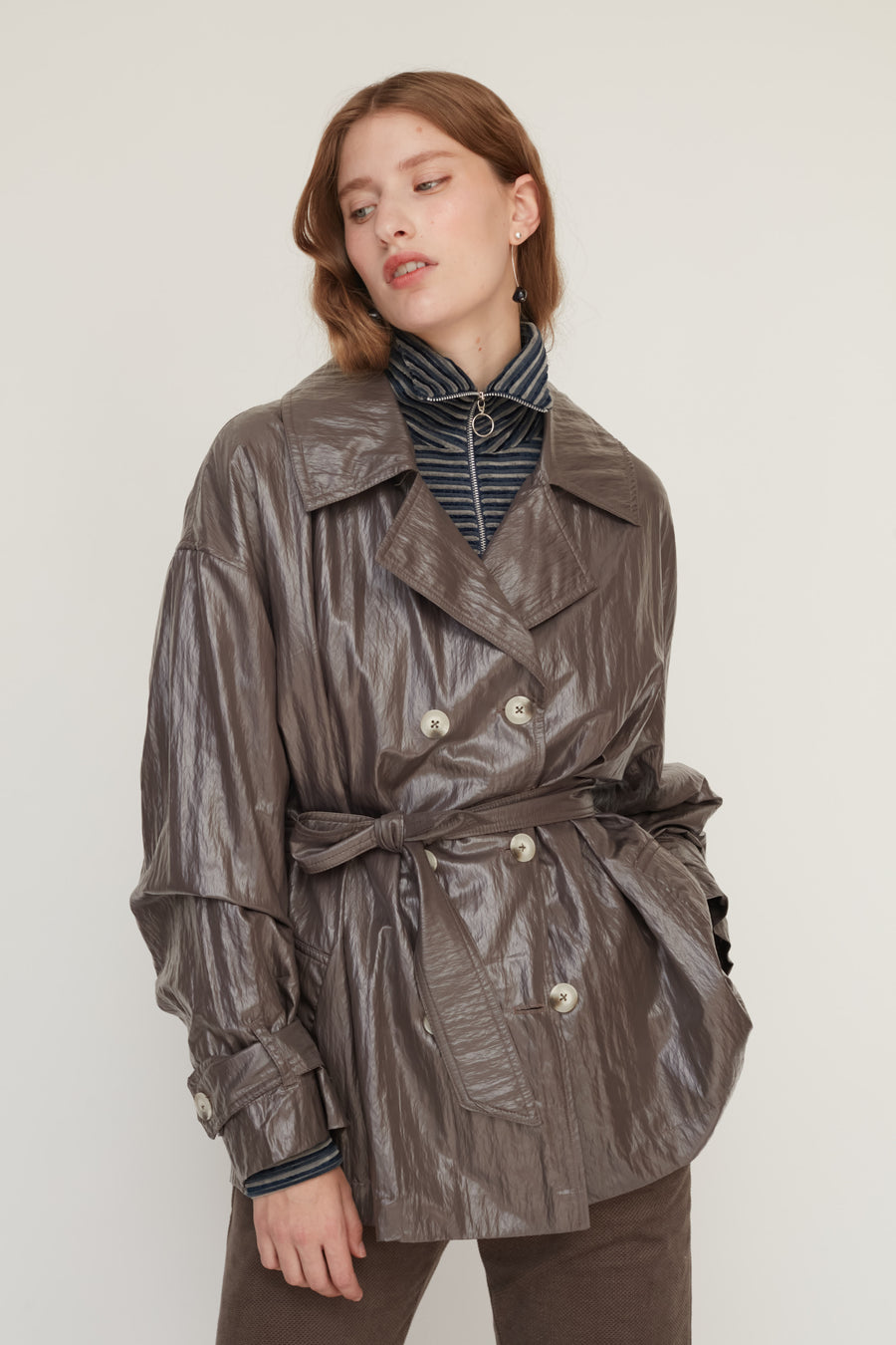 MACHINE TRENCH COAT GREY