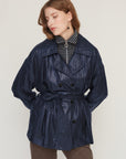 MACHINE TRENCH COAT NAVY