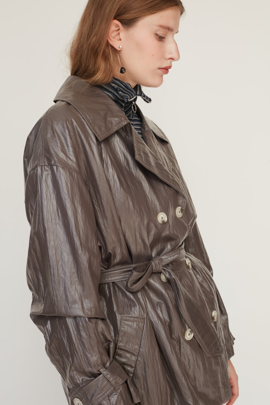 MACHINE TRENCH COAT GREY