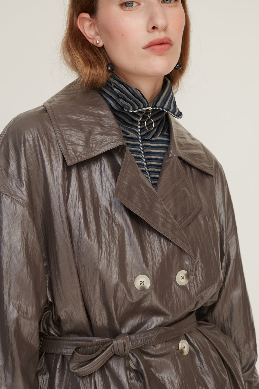 MACHINE TRENCH COAT GREY