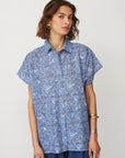 HOLI PTINTED SHIRT BLUE - NETANELLA DREAM FAIR
