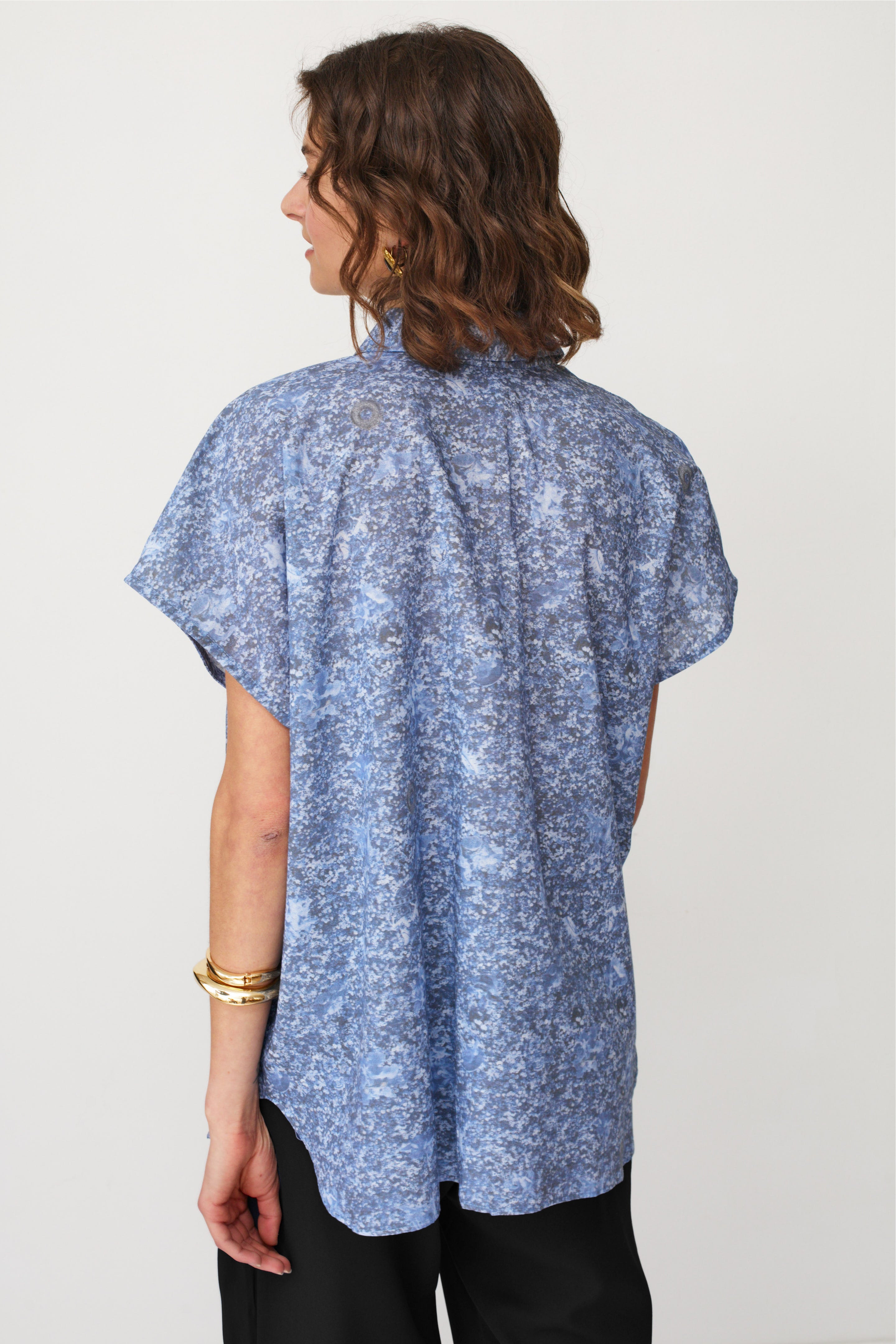 HOLI PTINTED SHIRT BLUE