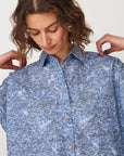 HOLI PTINTED SHIRT BLUE - NETANELLA DREAM FAIR