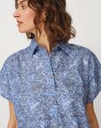 HOLI PTINTED SHIRT BLUE - NETANELLA DREAM FAIR