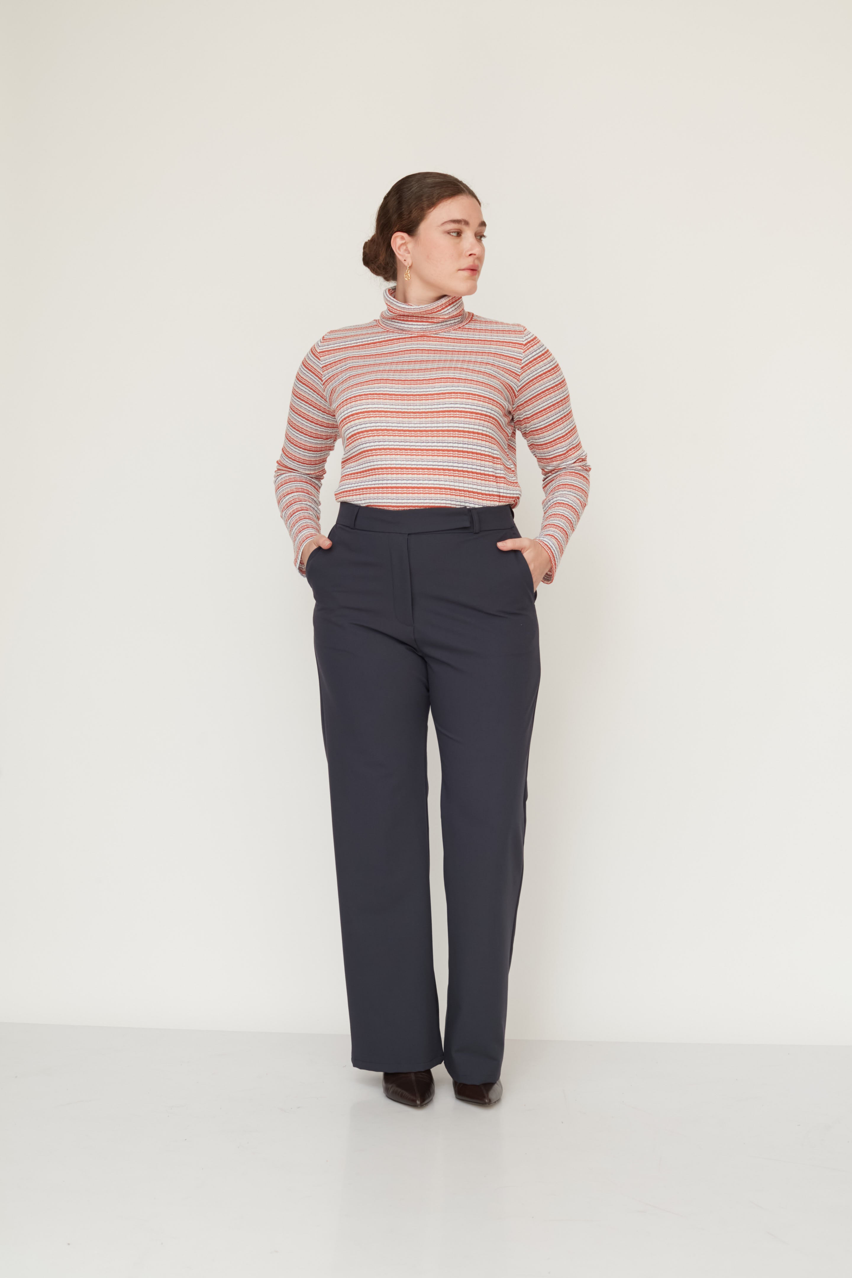 KING STRIPS TOP ORANGE