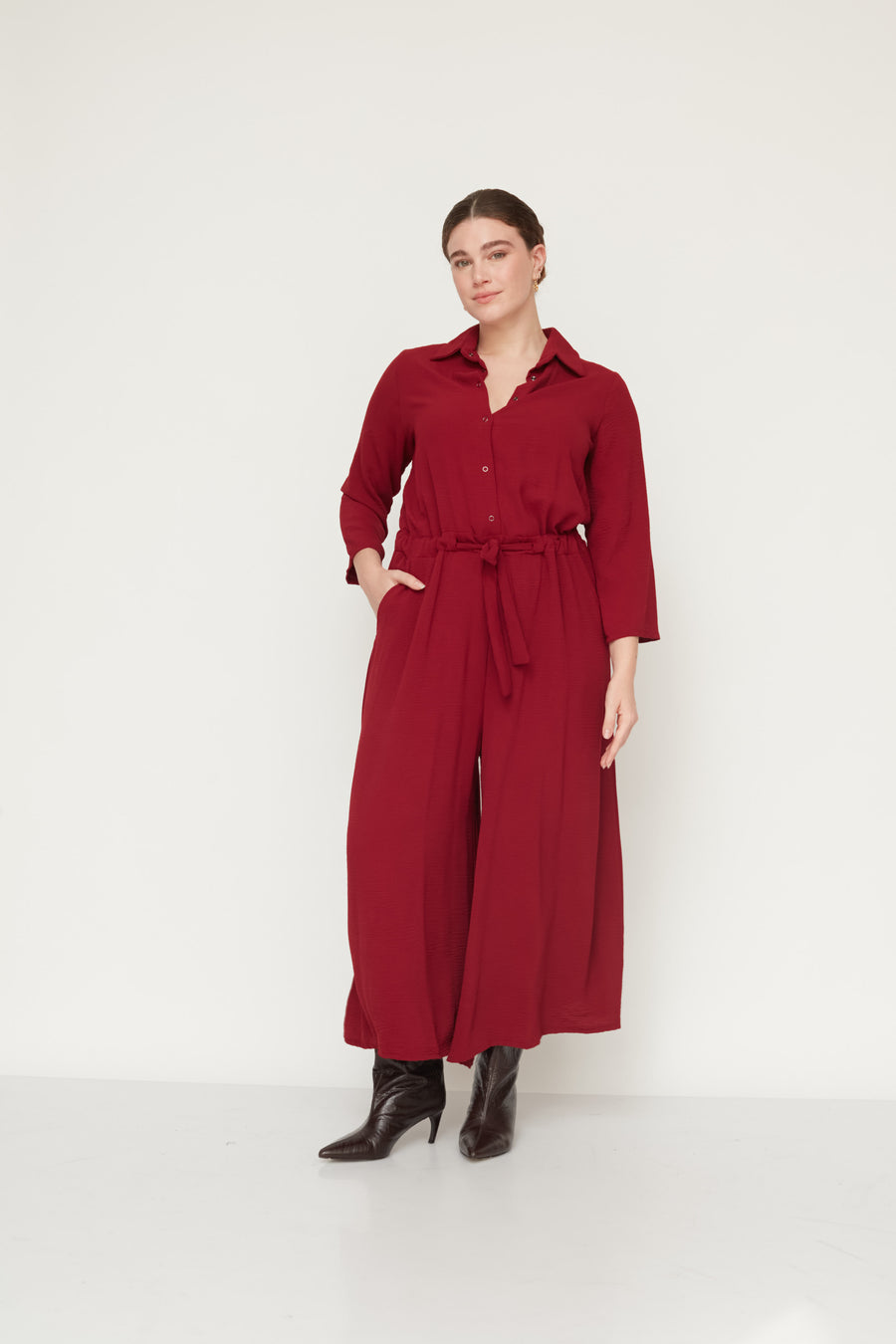 EVER JUMPSUIT BORDEAUX