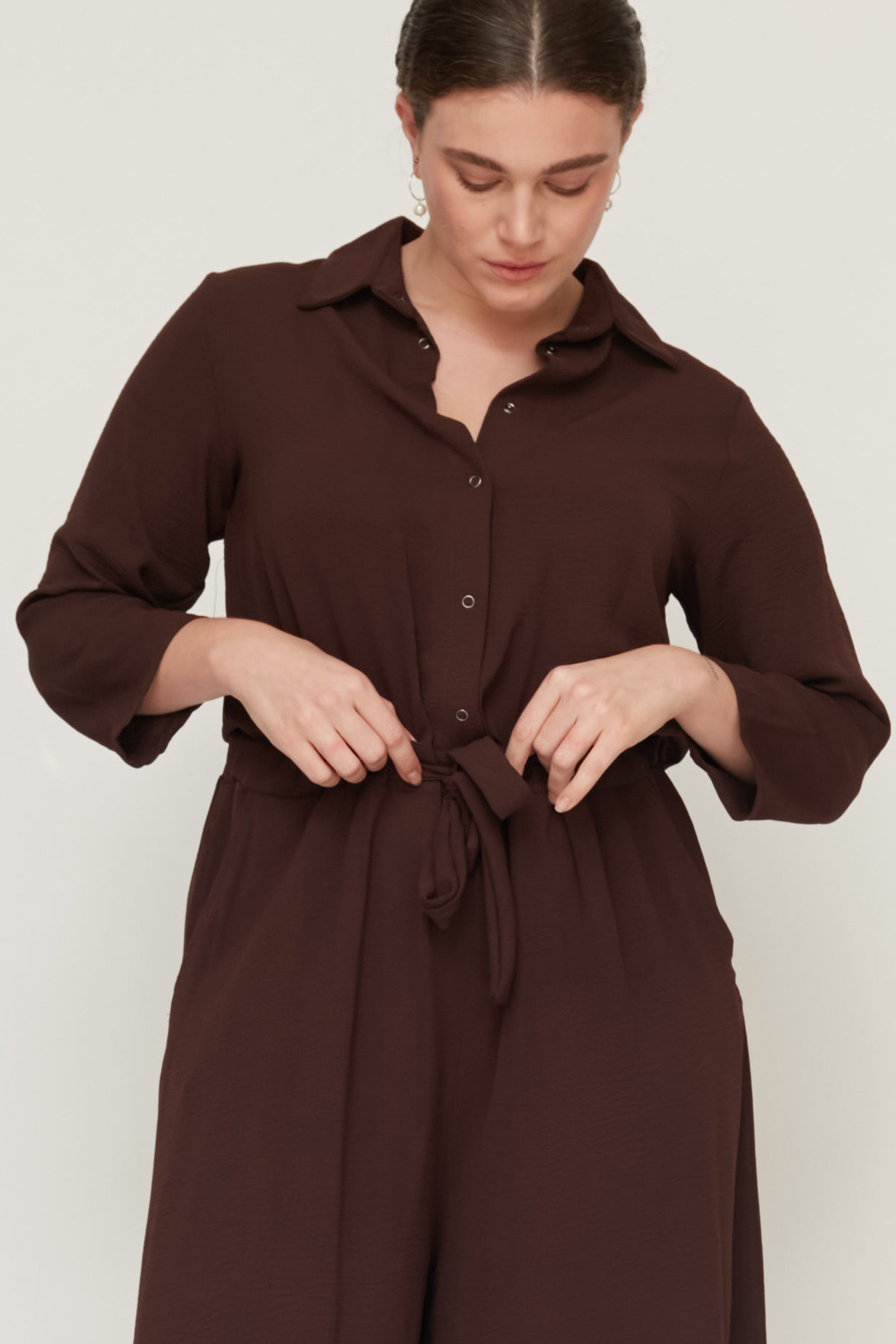 EVER JUMPSUIT DARK BROWN
