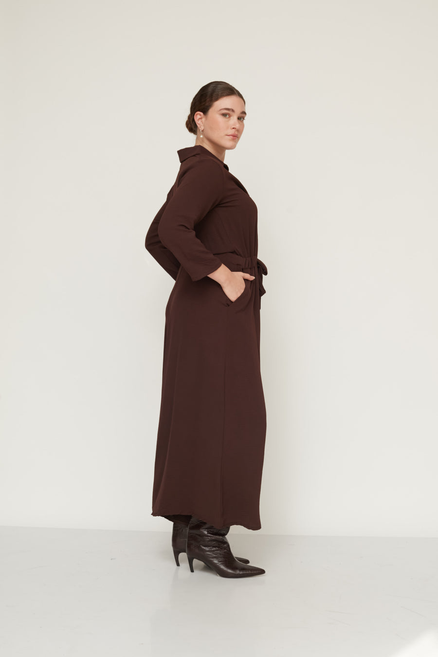 EVER JUMPSUIT DARK BROWN