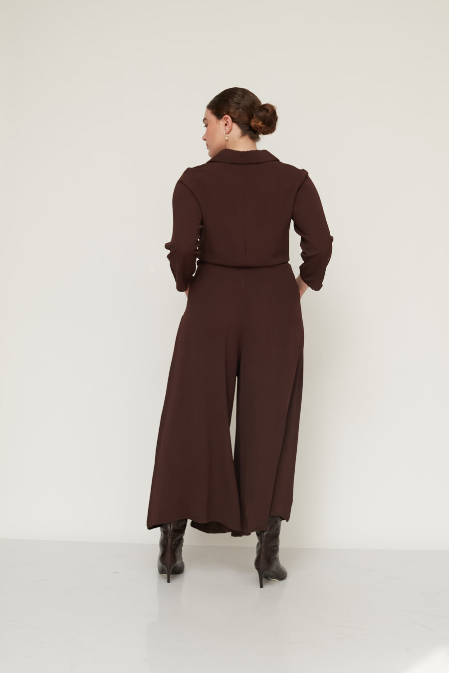 EVER JUMPSUIT DARK BROWN