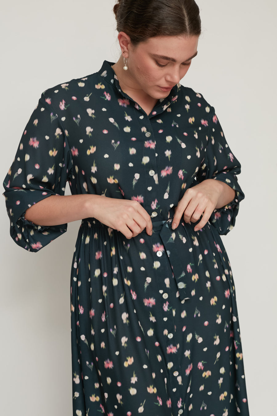 AURORA PRINTED DRESS BOTTLE GREEN