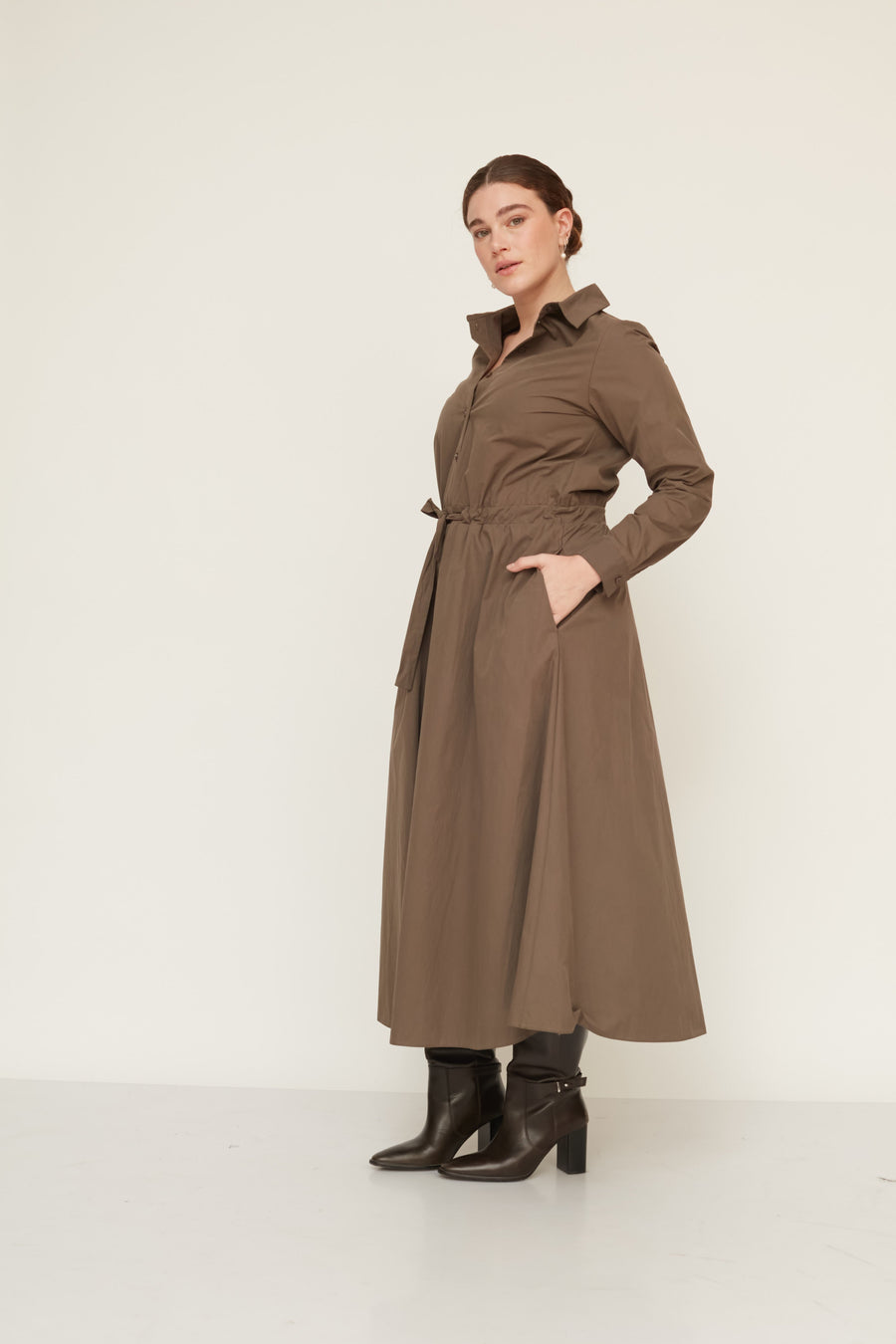 JENNY DRESS BROWN