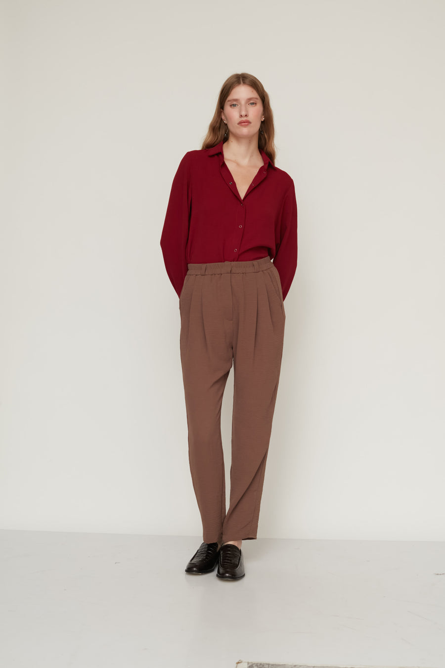 GOODIE BLOUSE BORDEAUX