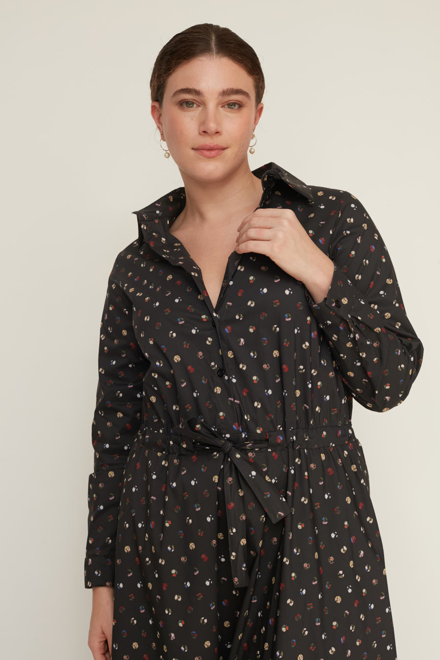 JENNY PRINTED DRESS GREY