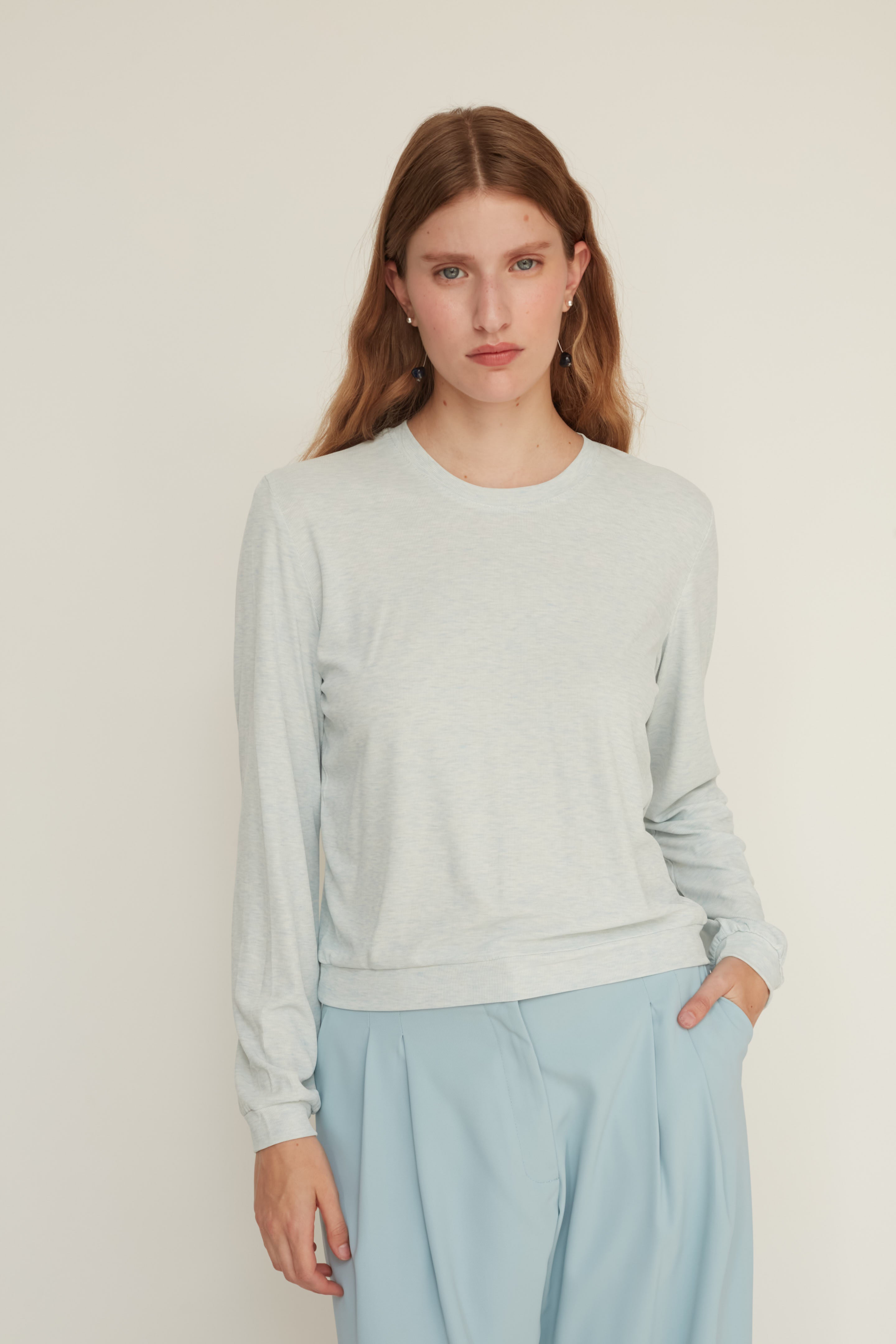 QUEEN T TOP LIGHT BLUE