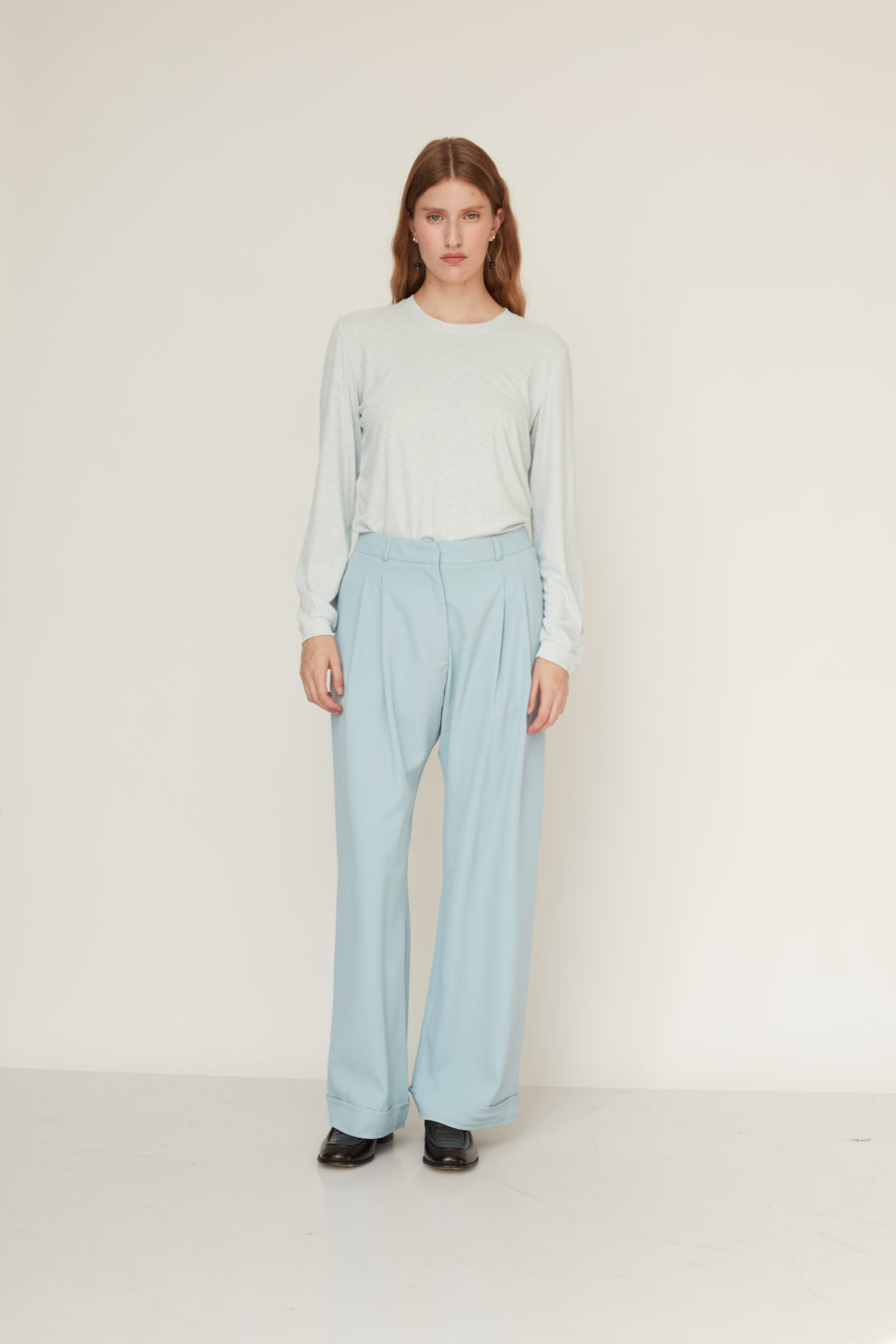 QUEEN T TOP LIGHT BLUE