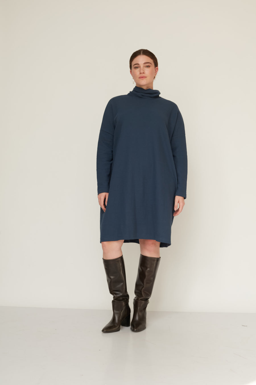 LOOSE SQ DRESS NAVY