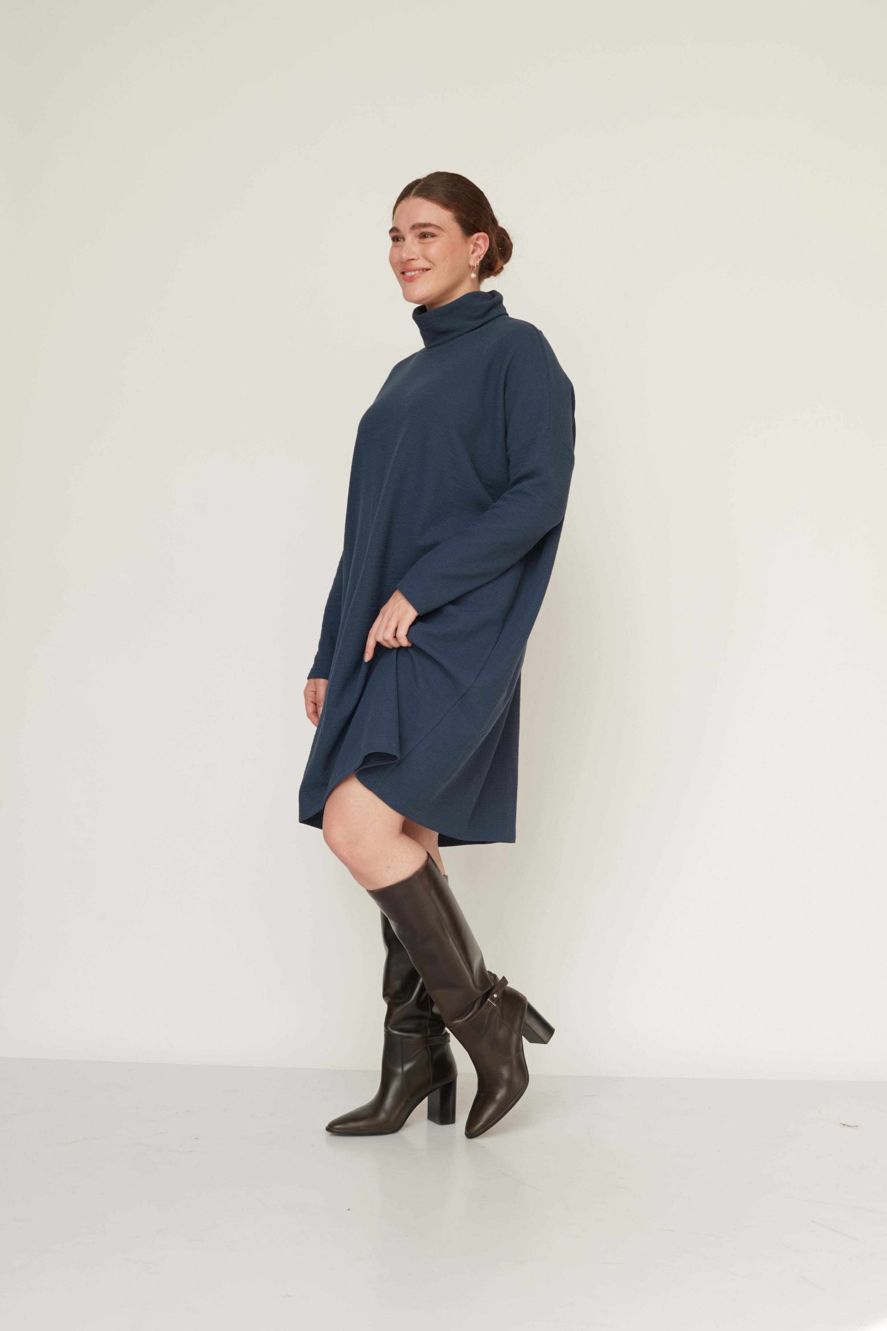 LOOSE SQ DRESS NAVY