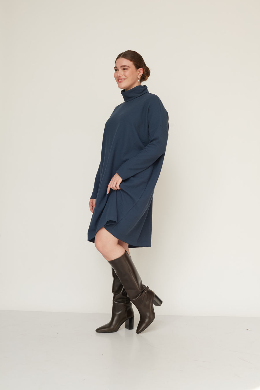 LOOSE SQ DRESS NAVY