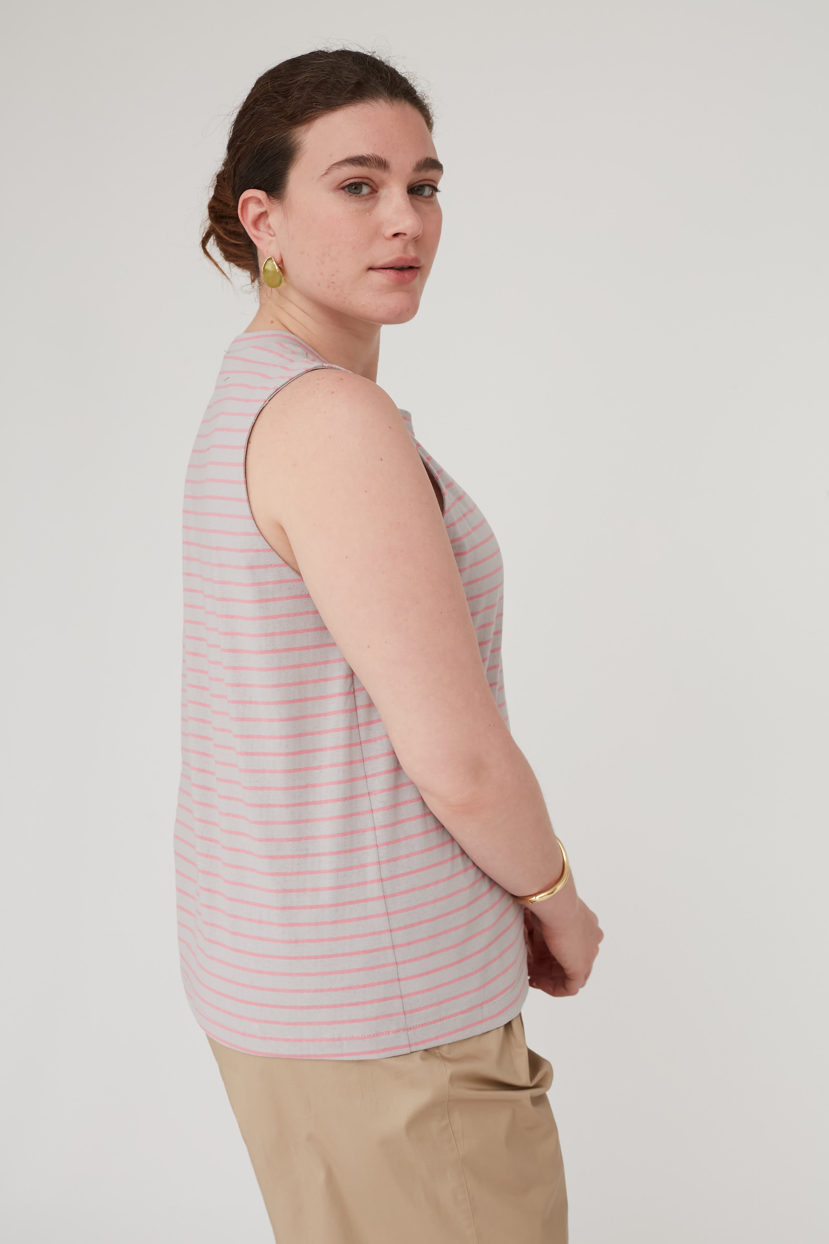 PETALS PATCHED T TANK PINK