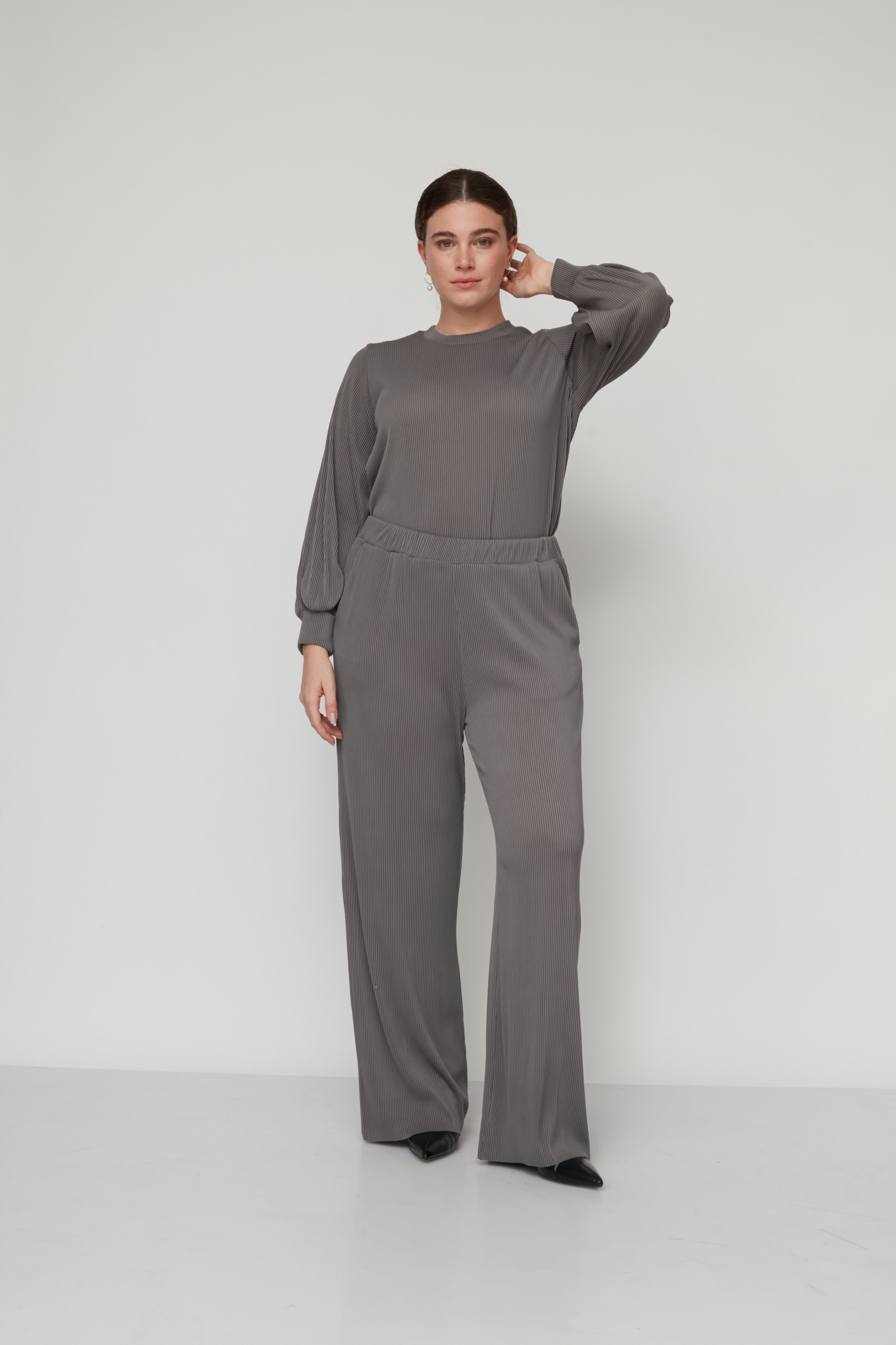 DEAR PLEATED PANTS GREY