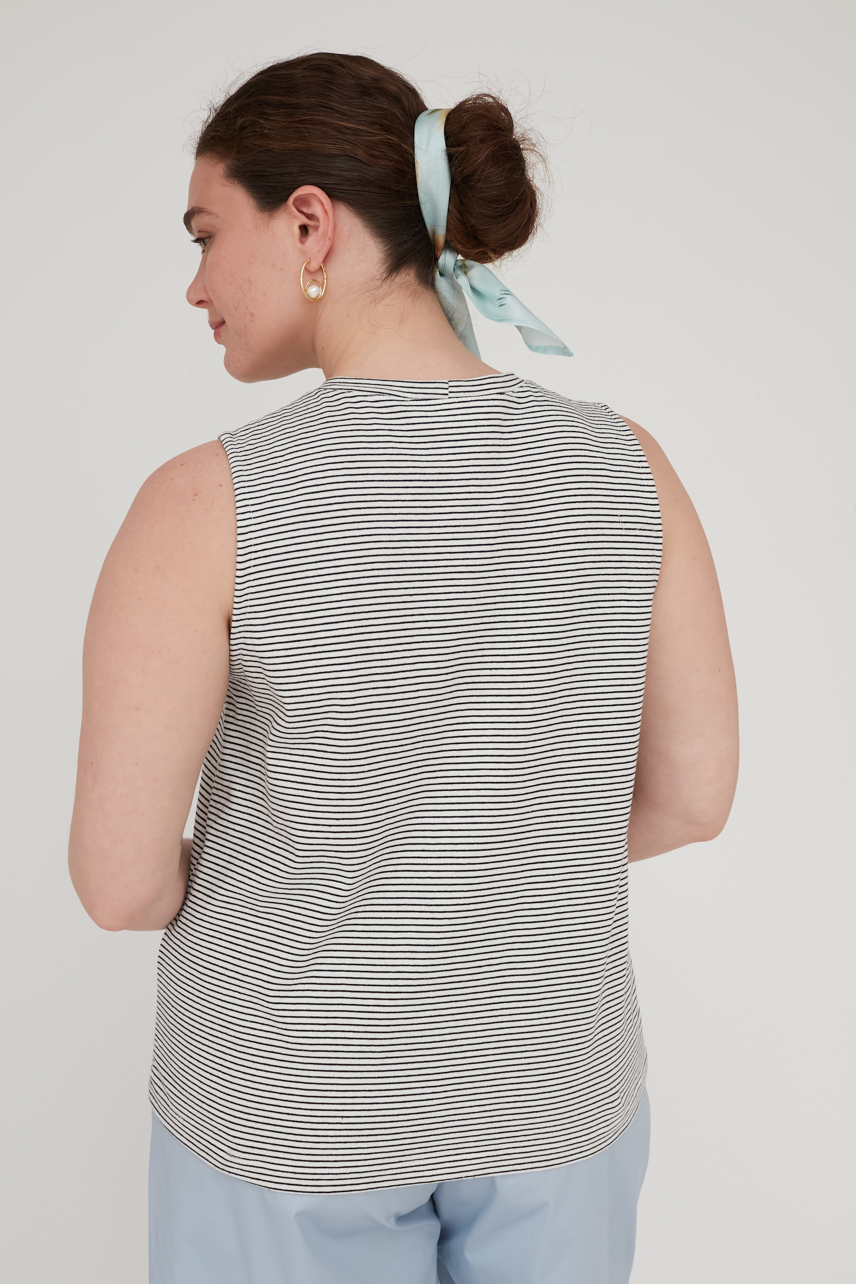 PETALS PATCHED T TANK WHITE