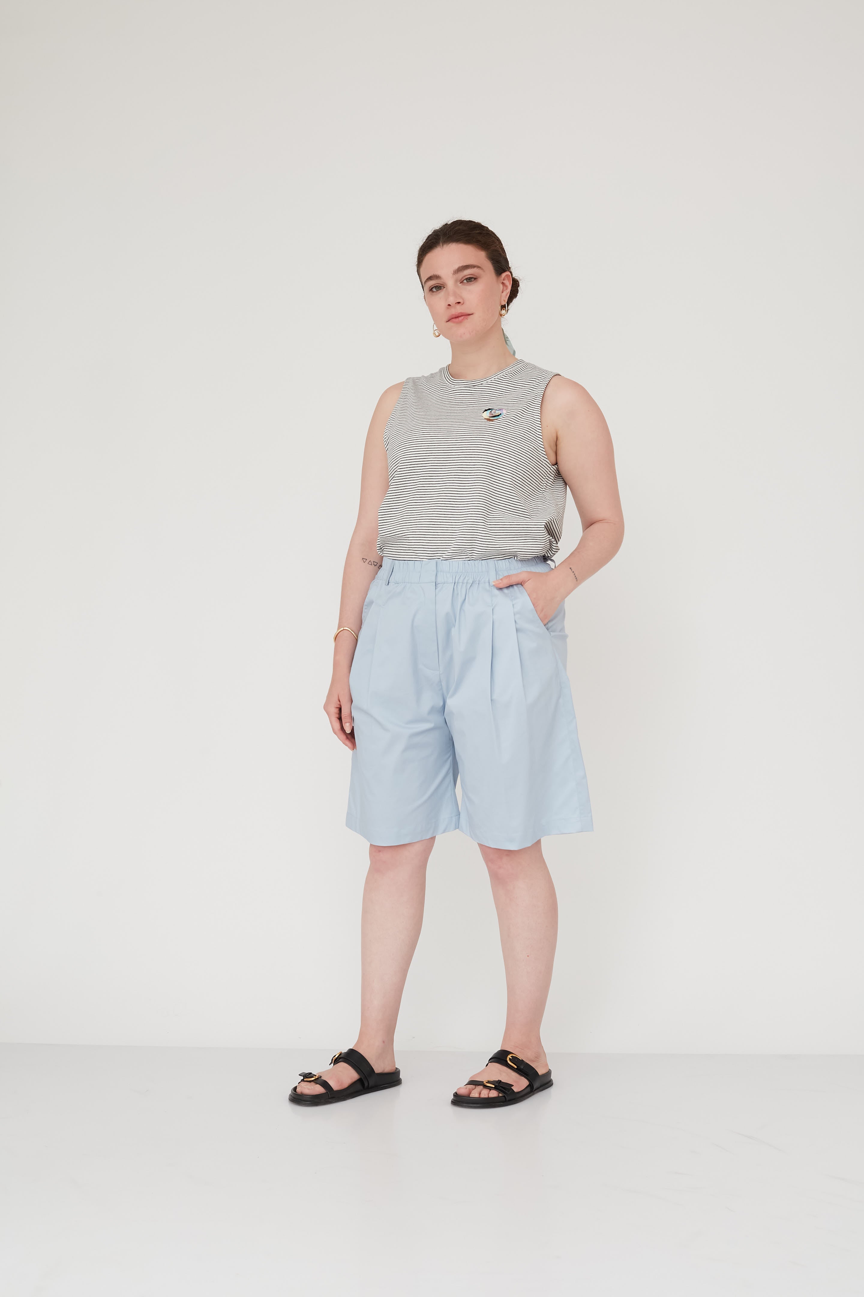 GOOD COTTON BERMUDA LIGHT BLUE