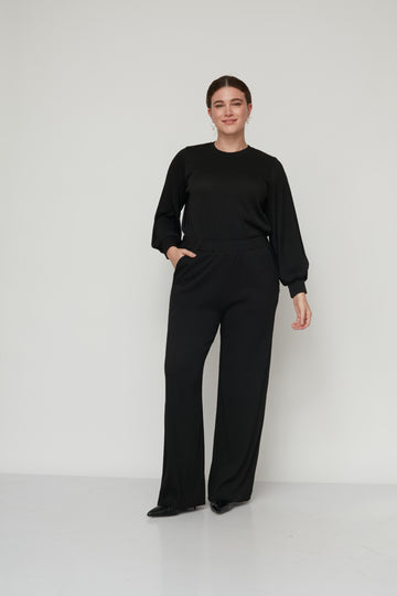 DEAR PLEATED PANTS BLACK