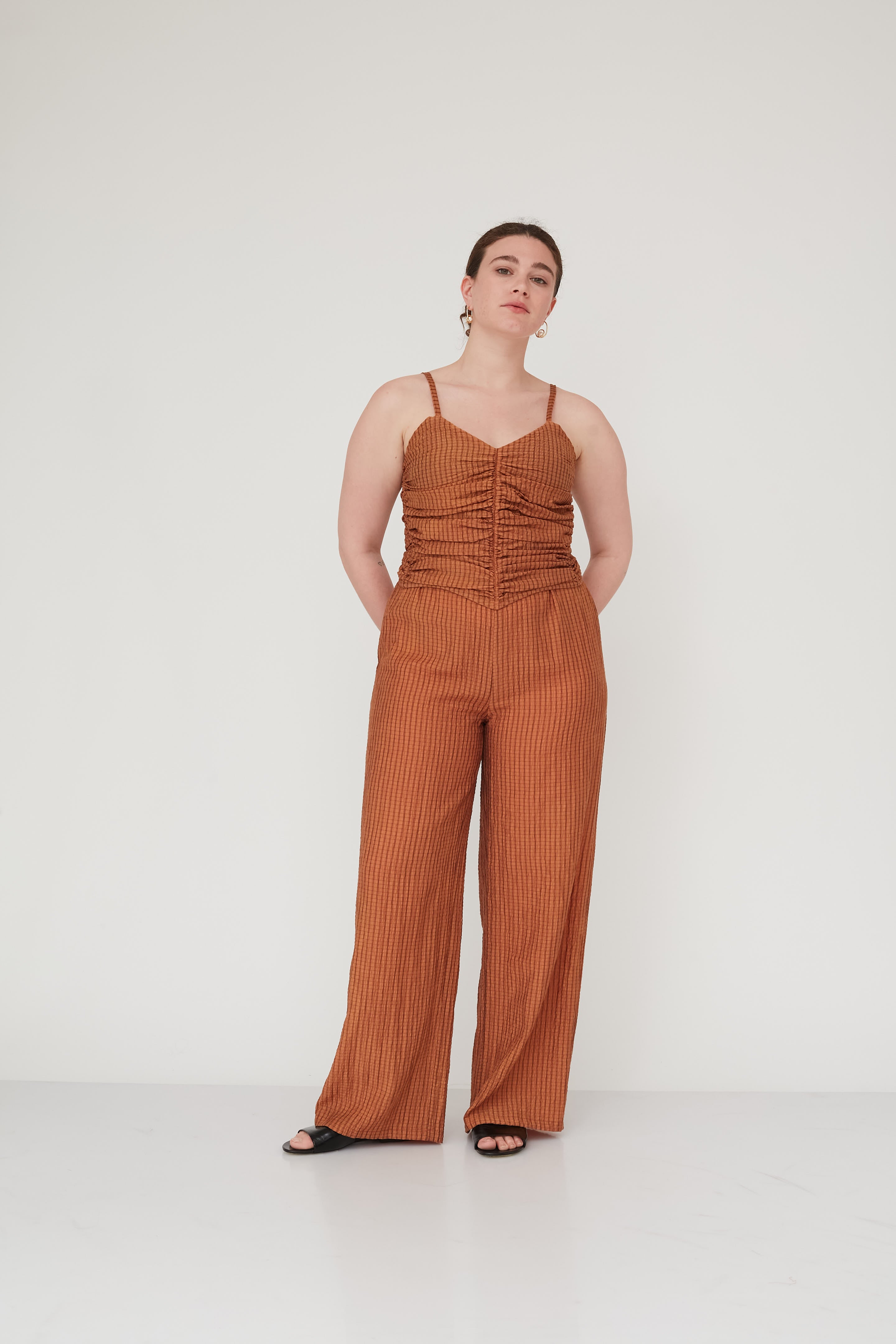 ILLUSION CORSET TOP BRICK