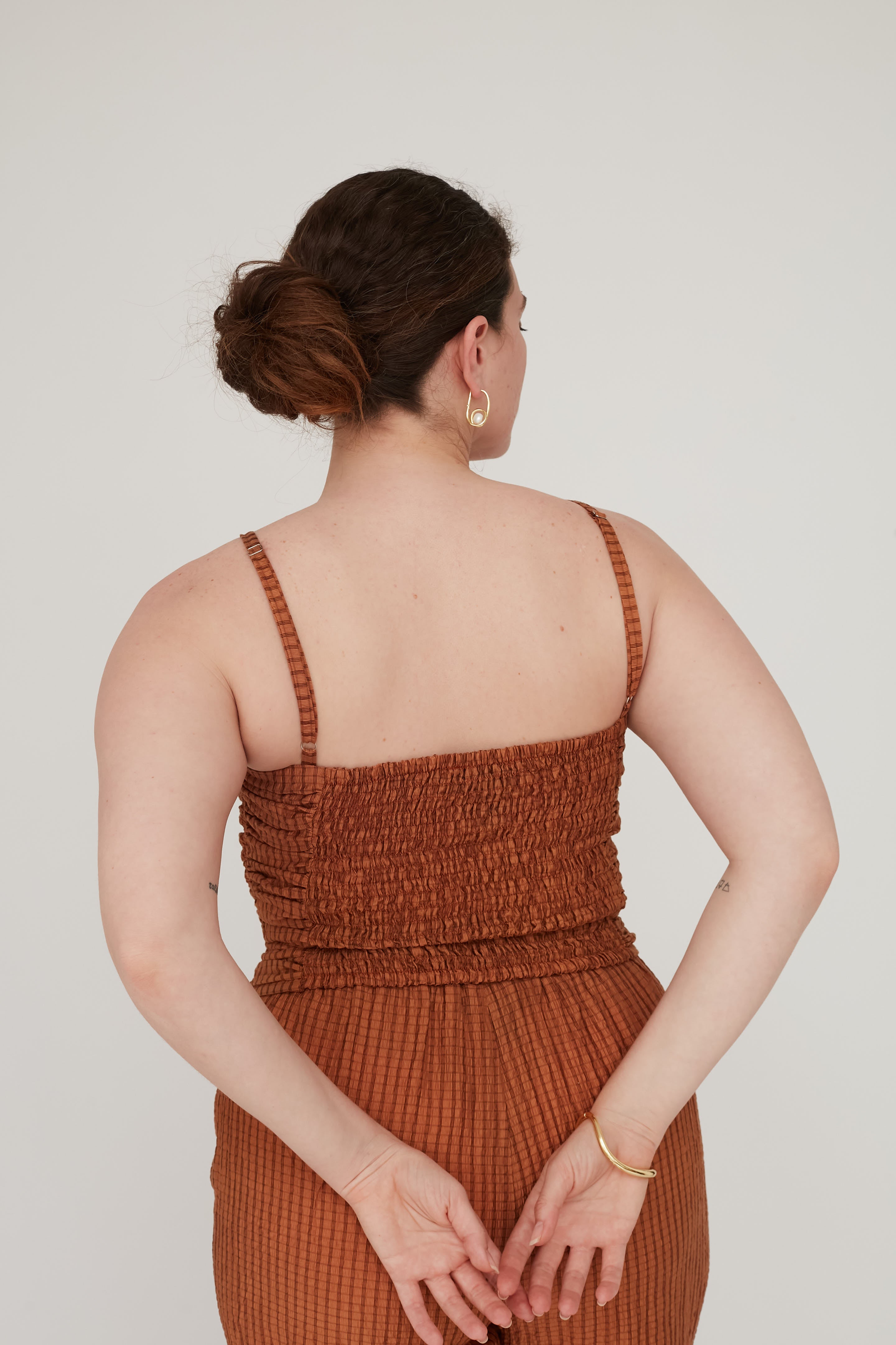 ILLUSION CORSET TOP BRICK