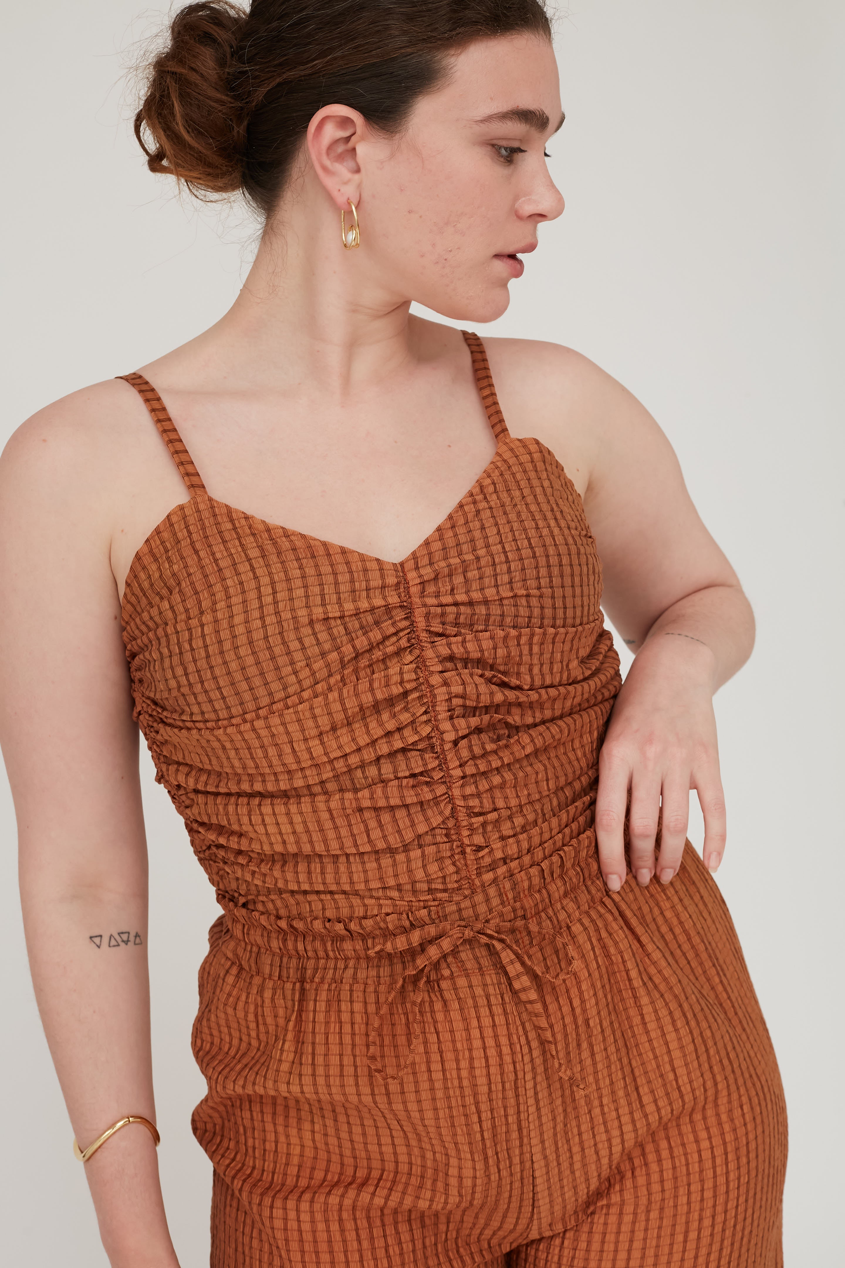 ILLUSION CORSET TOP BRICK