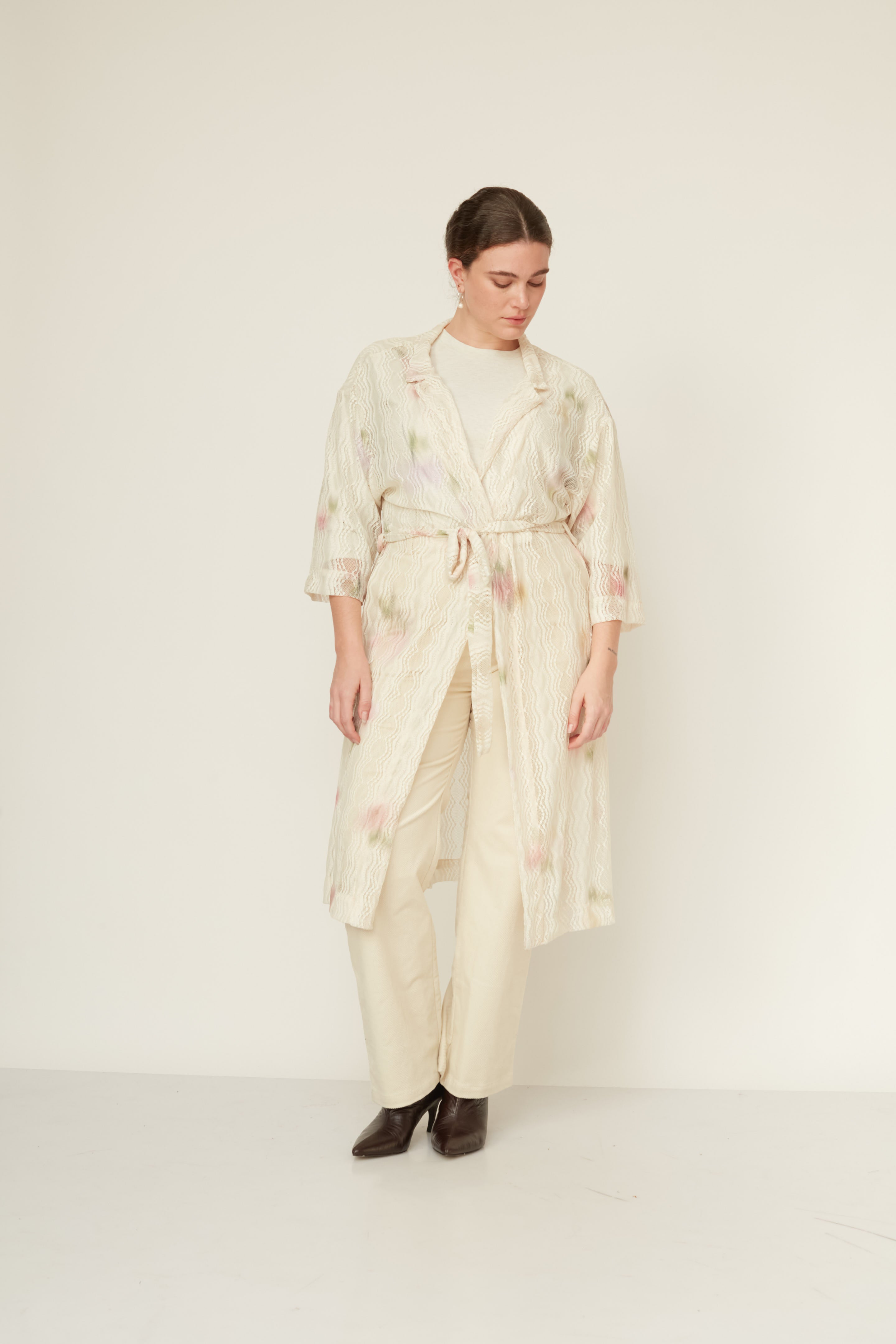 ECHOS LACE KIMONO VANILLA
