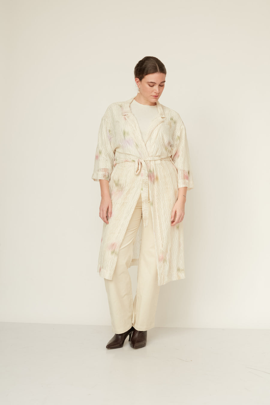 ECHOS LACE KIMONO VANILLA