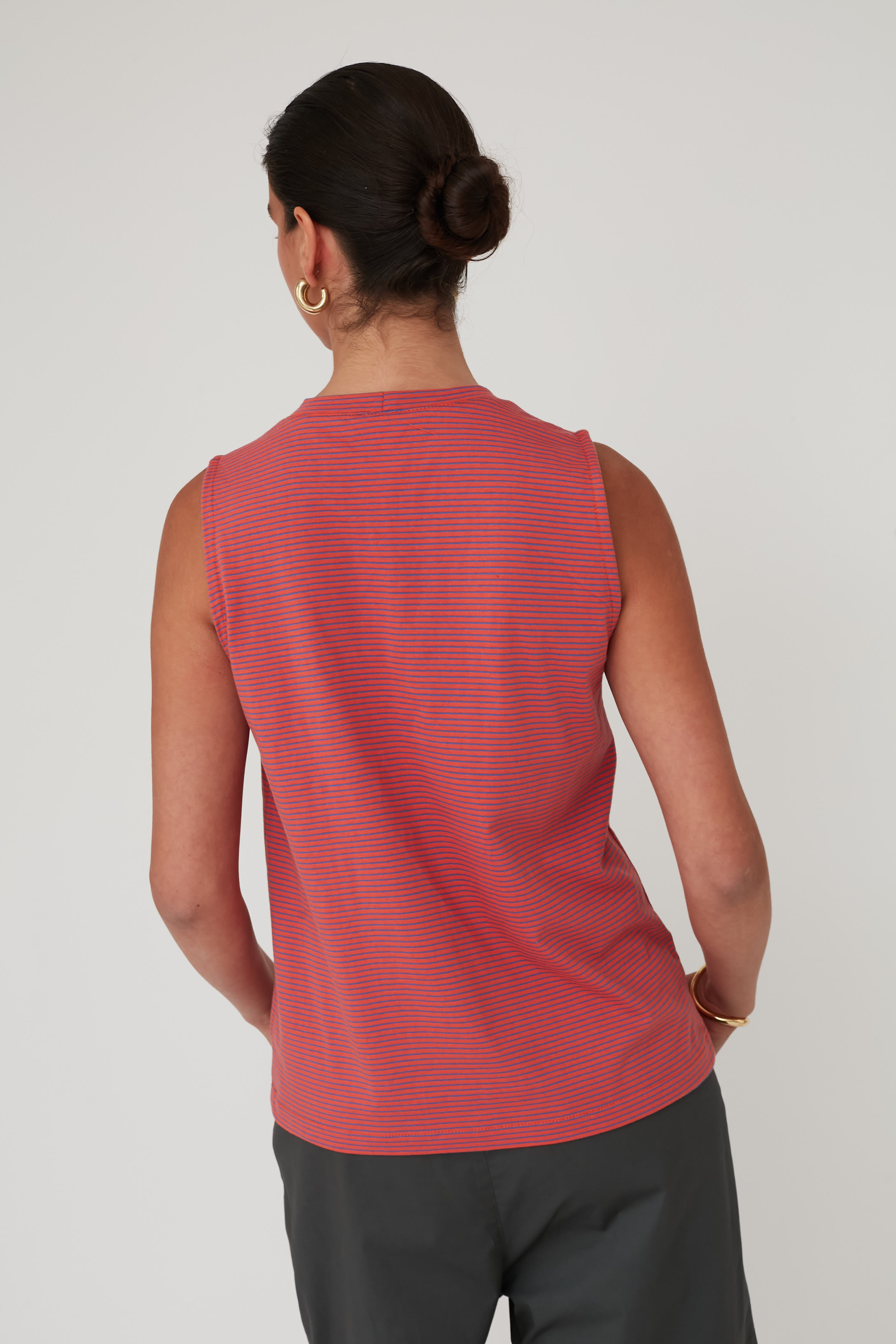 PETALS PATCHED T TANK RED